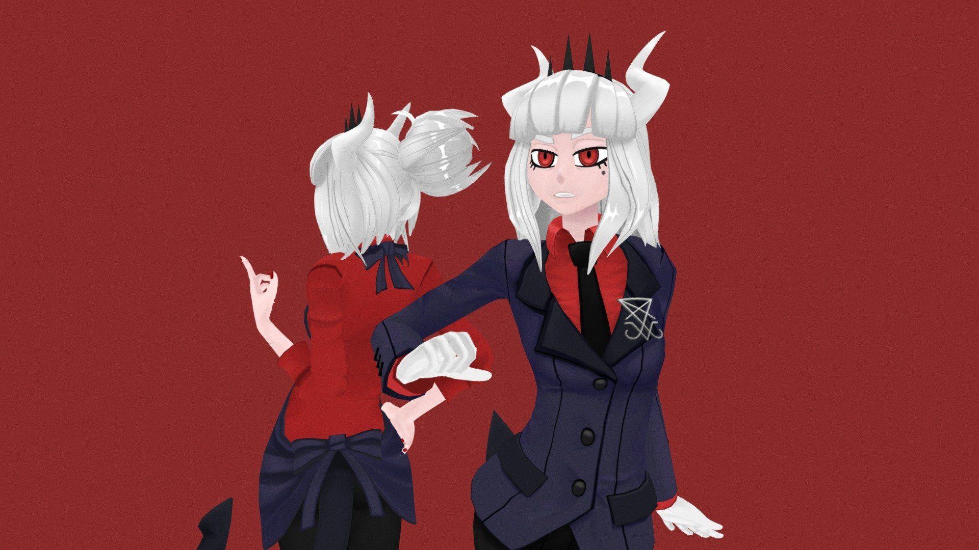 1920x1080 Lucifer from Helltaker model by Astrexis [4c8ead1]
