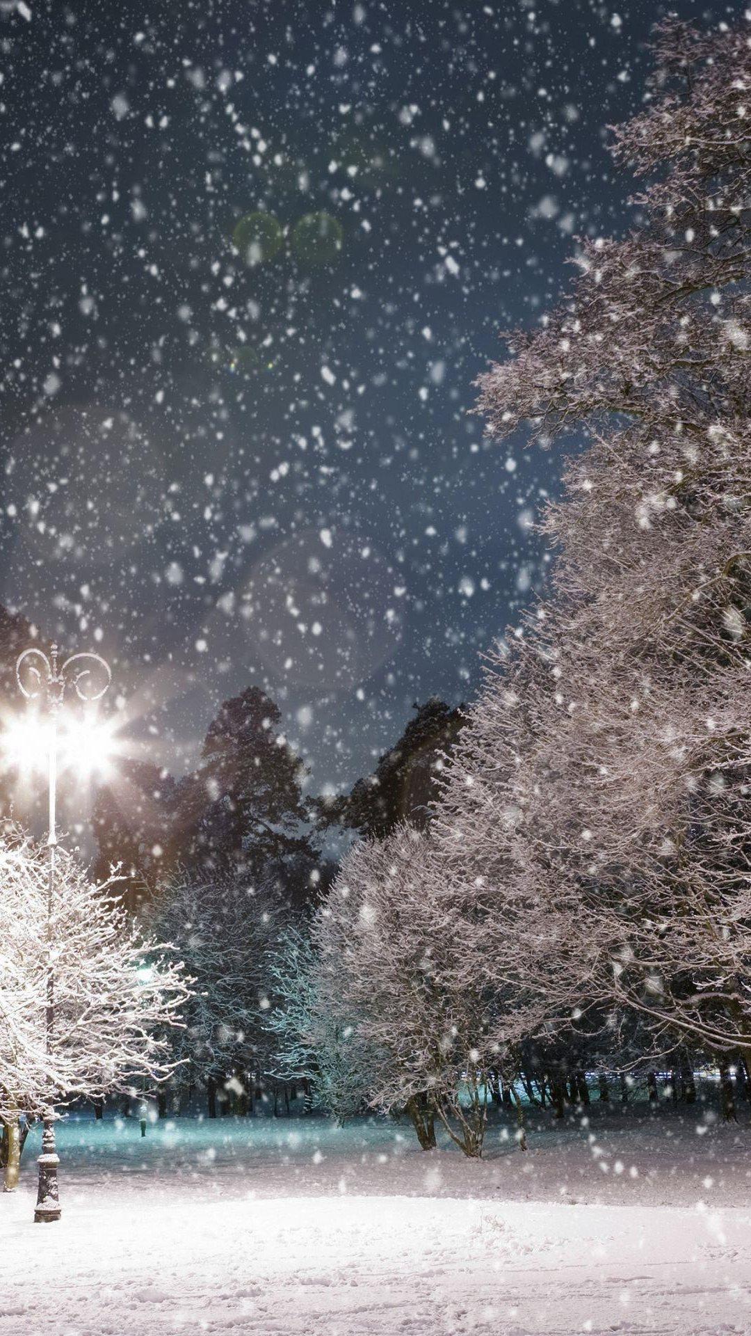1080x1920 Falling Snow Wallpaper (1080x1920)