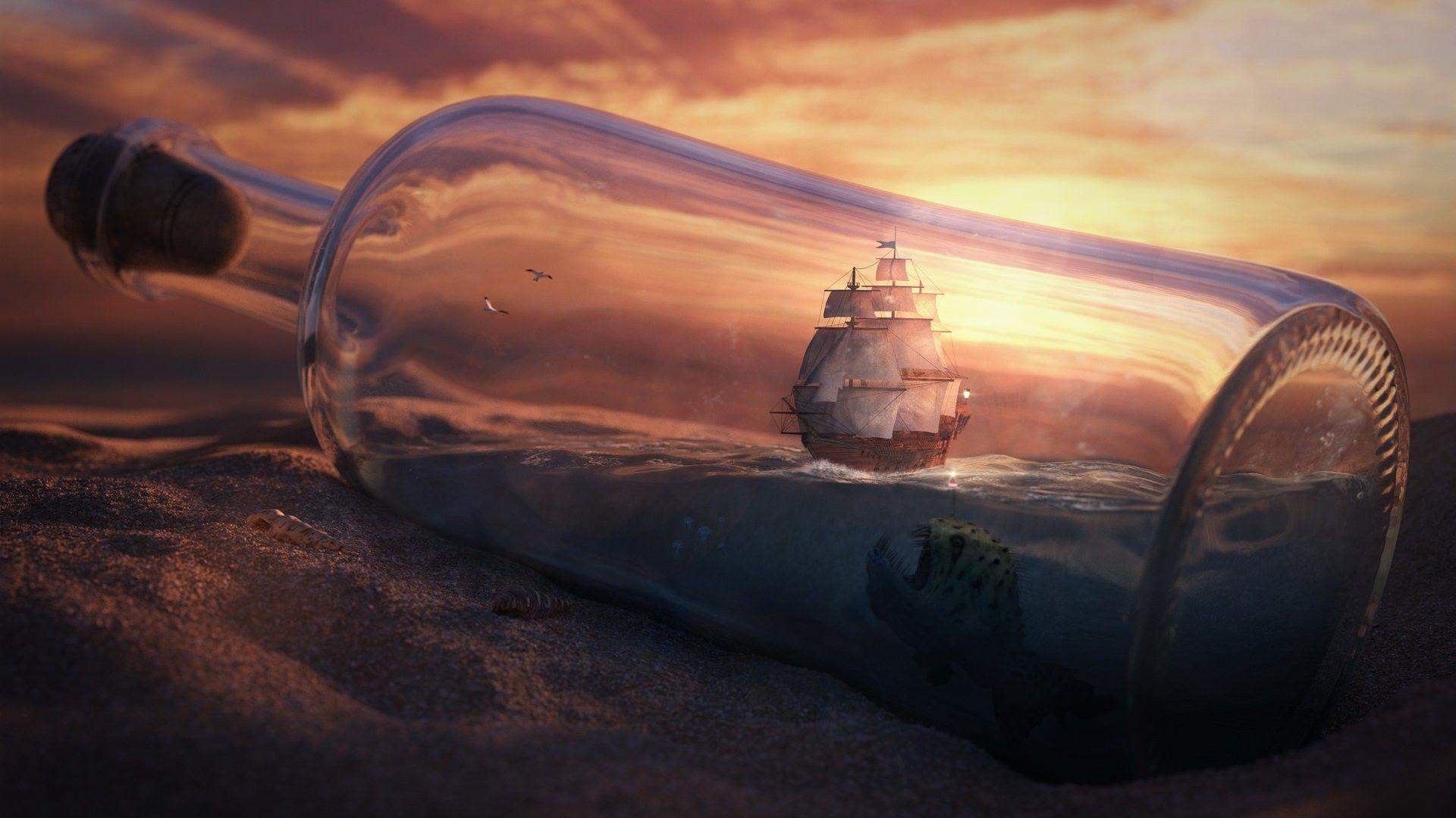 Ship in a Bottle Wallpapers - Top Free Ship in a Bottle Backgrounds ...