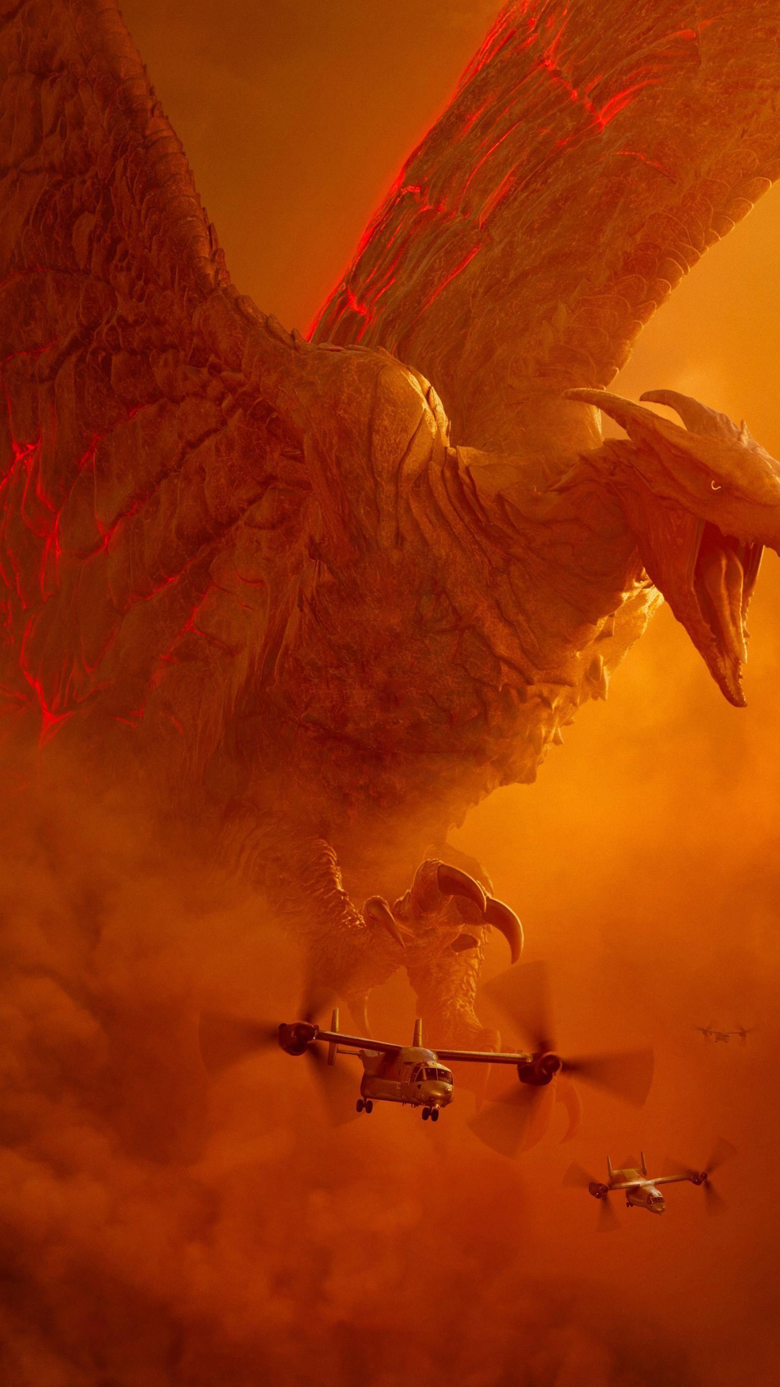 1536x2732 Godzilla: King of the Monsters (2019) Phone Wallpaper. Moviemania. Godzilla, Godzilla wallpaper, Kaiju monsters