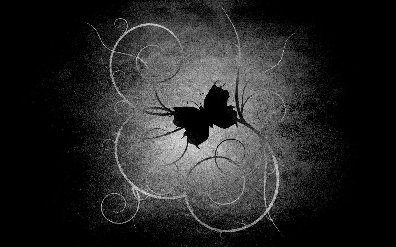 1280x800 Black Butterfly Wallpaper