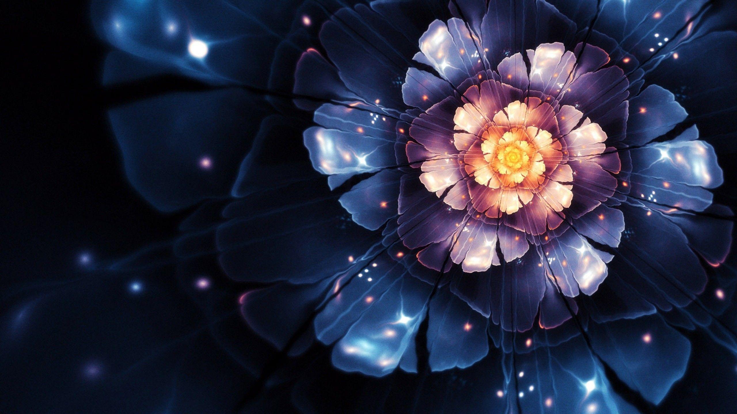 2560x1440 Download Wallpaper 3D ABSTRACT FLOWER