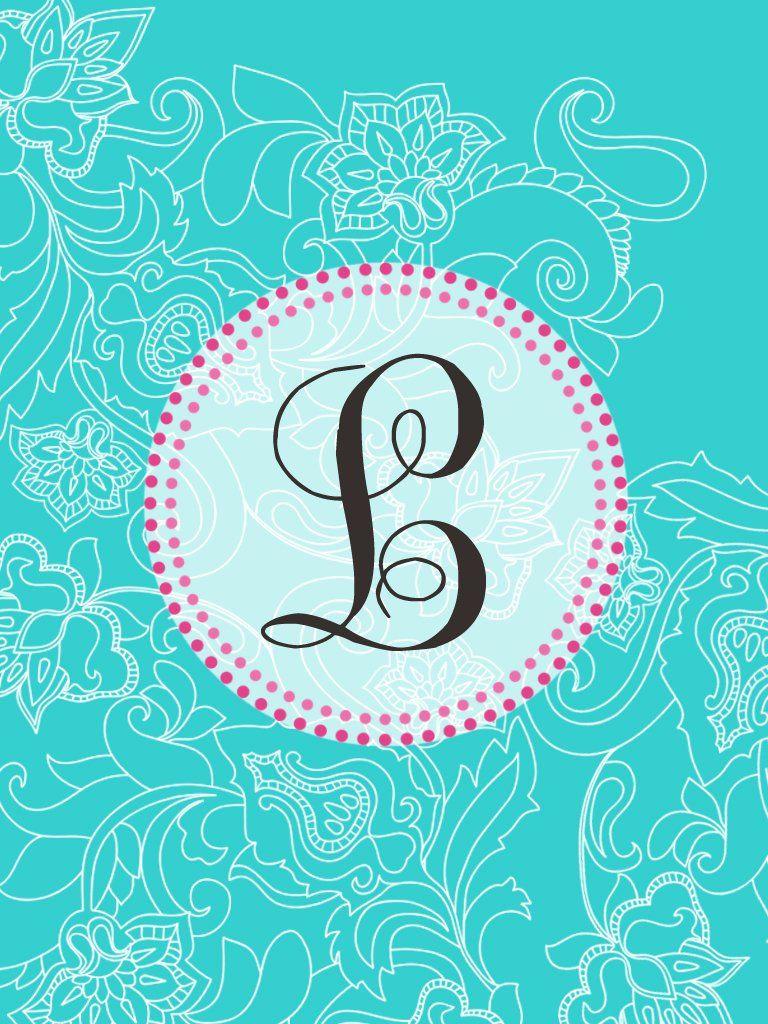 768x1024 L Monogram Wallpaper