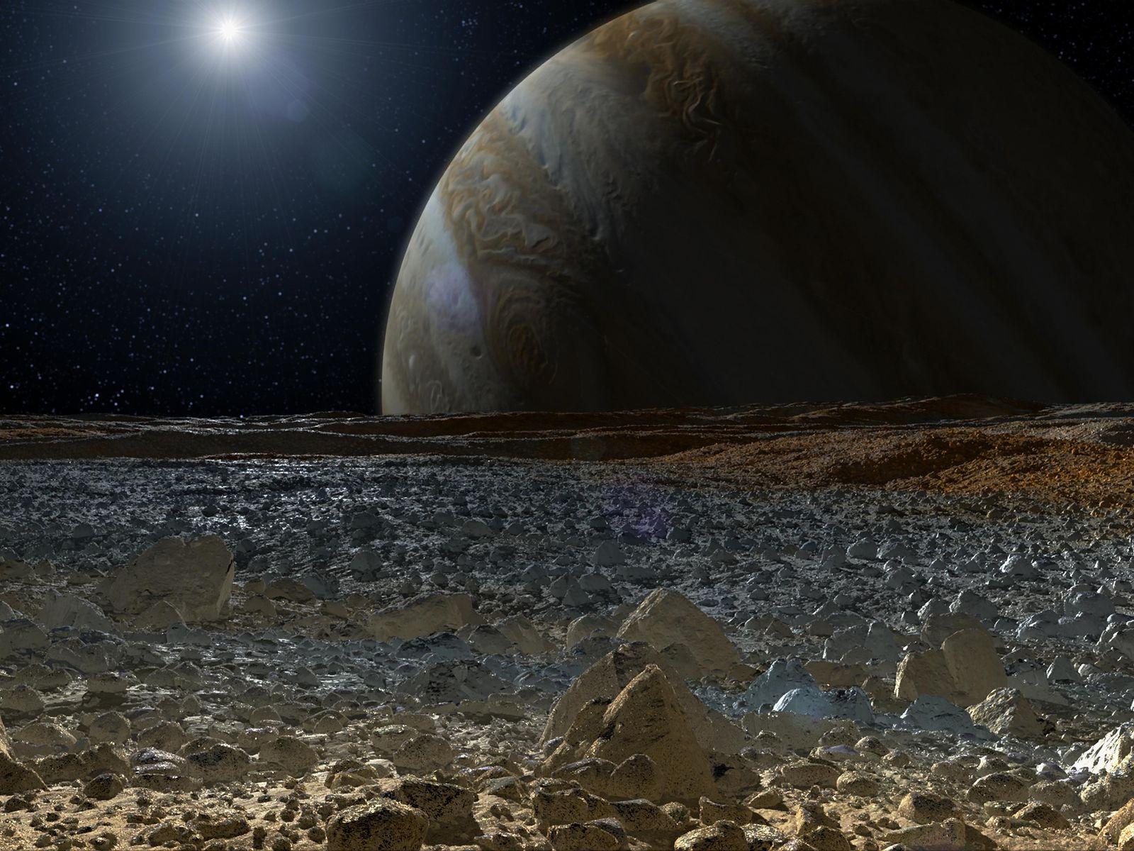 1600x1200 Space Image. Simulated View from Europa's Surface (Artist's Concept)