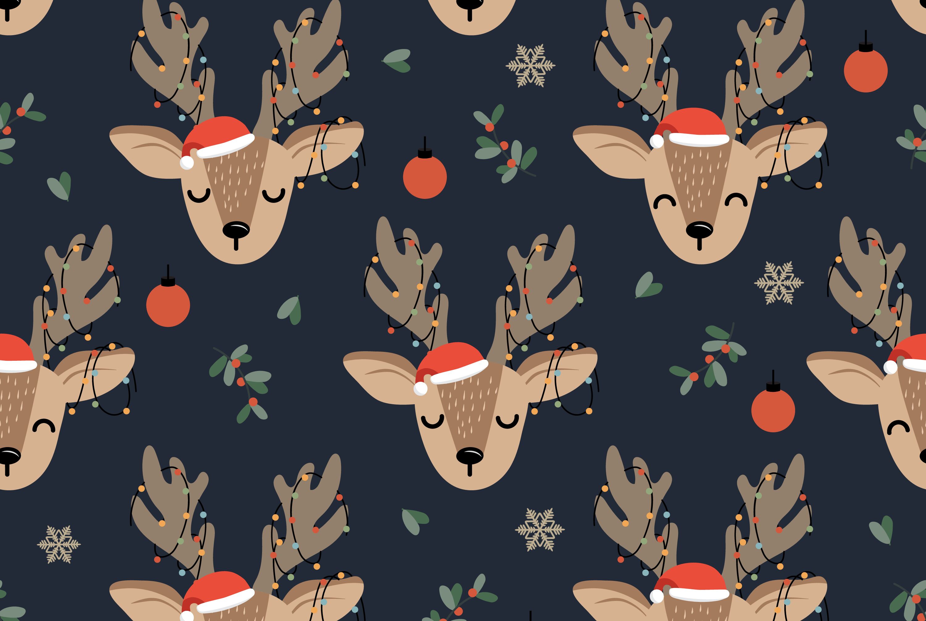 3000x2014 Festive Christmas Zoom Background