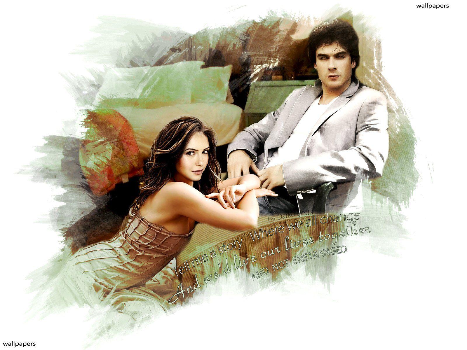 1600x1200 Elena Gilbert And Damon Salvatore Wallpaper Damon Salvatore Wallpaper & Background Download