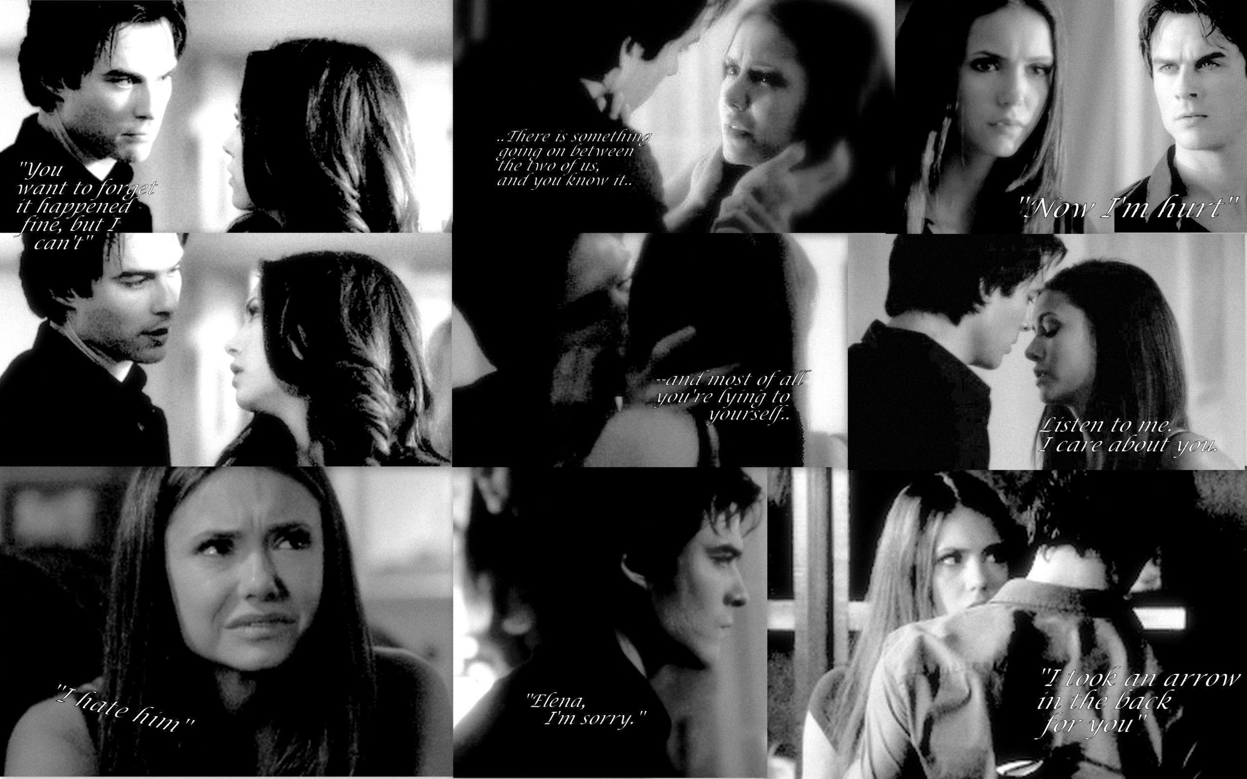 2560x1600 Damon And Elena Wallpaper