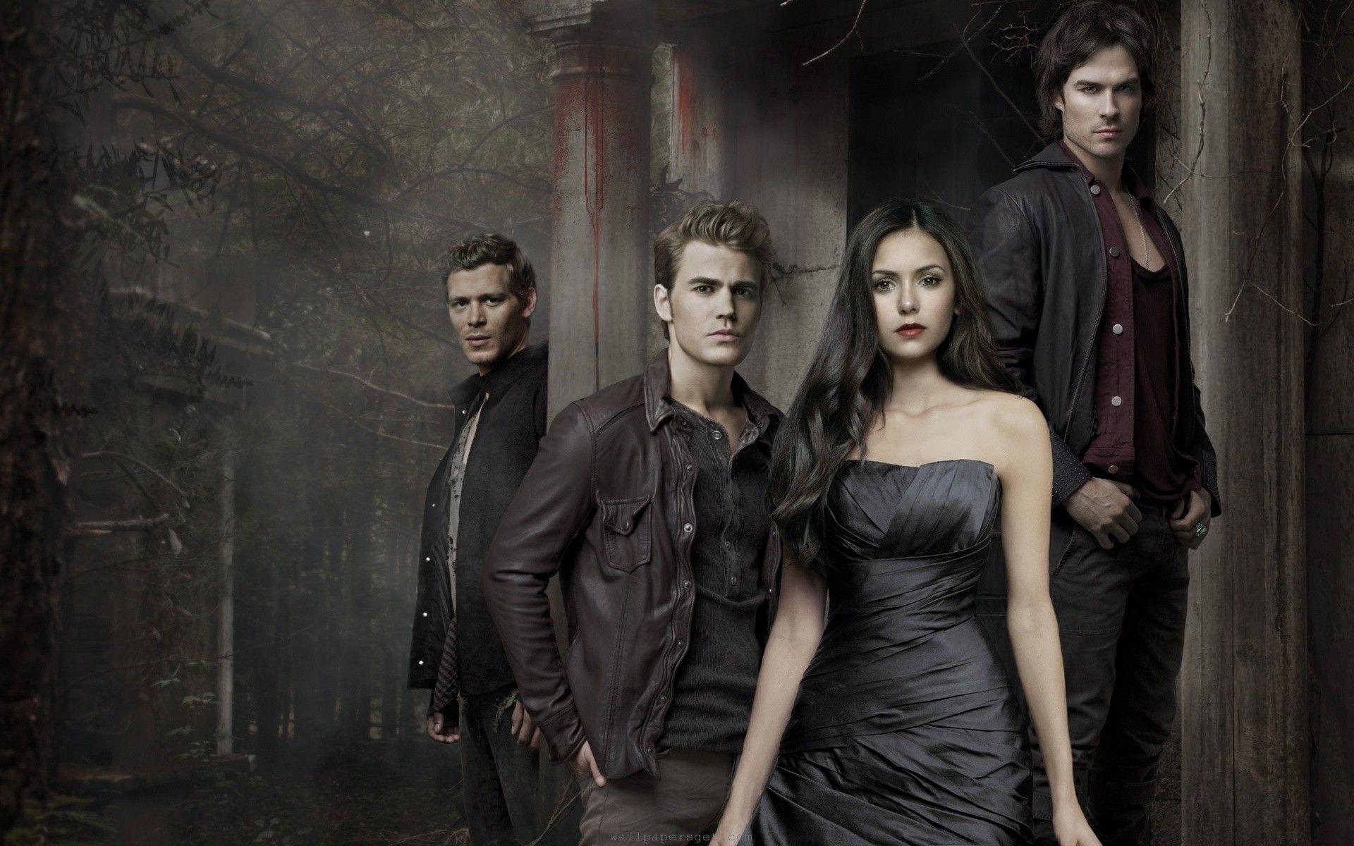 1920x1200 Damon and Elena Wallpaper