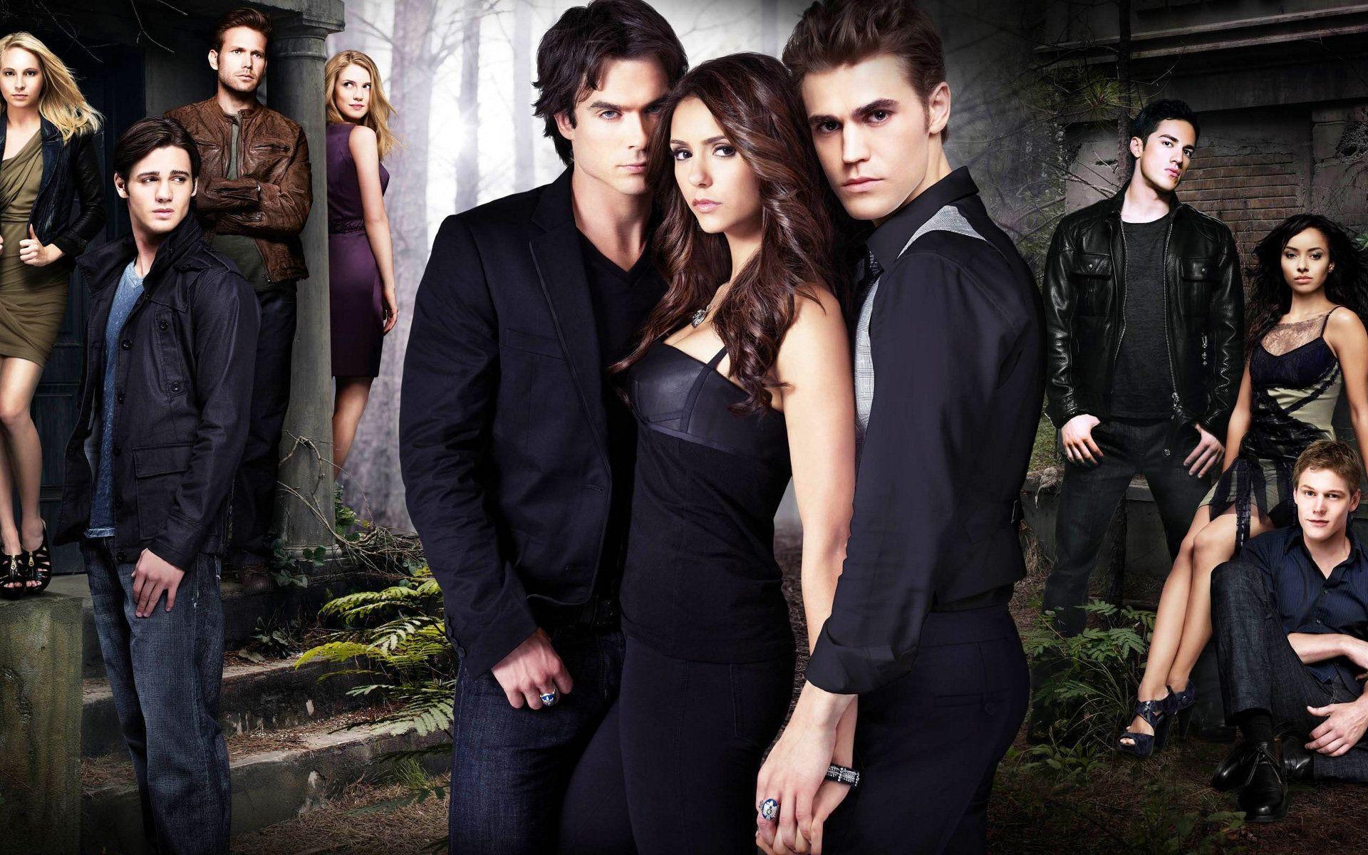 1920x1200 Stefan, Damon and Elena in The Vampire Diaries desktop wallpaper 863