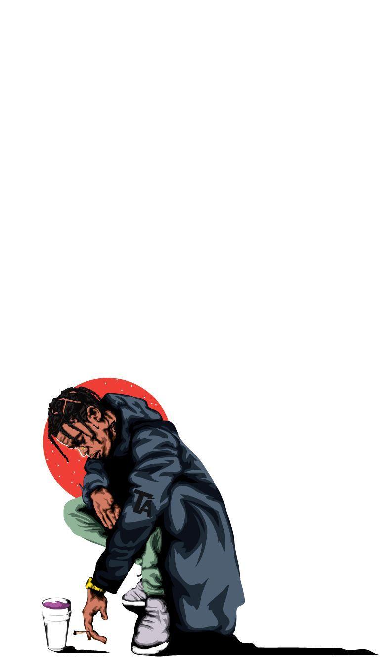 779x1333 Travis Scott Anime Wallpaper