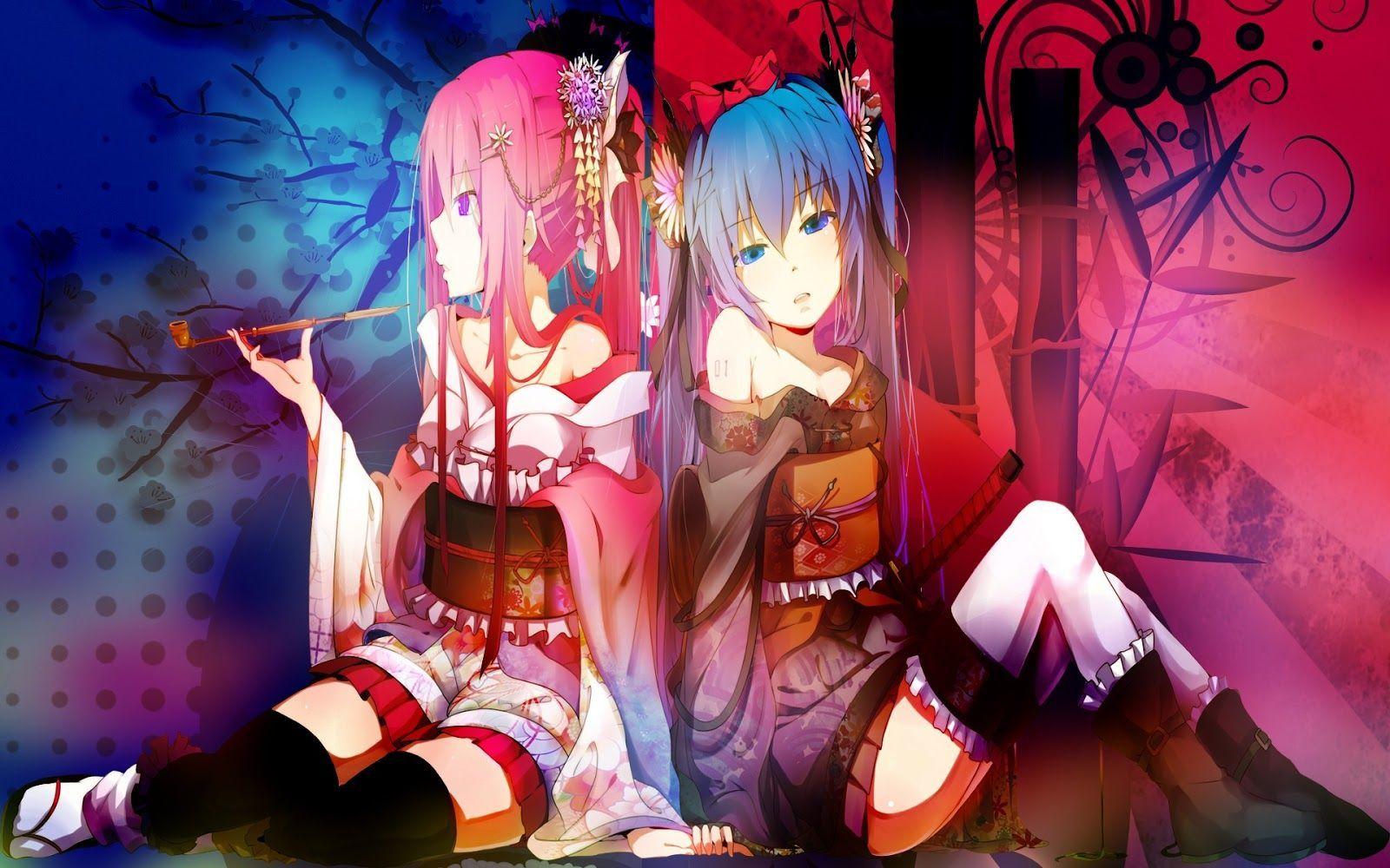 1600x1000 Anime Two Girls Wallpaper