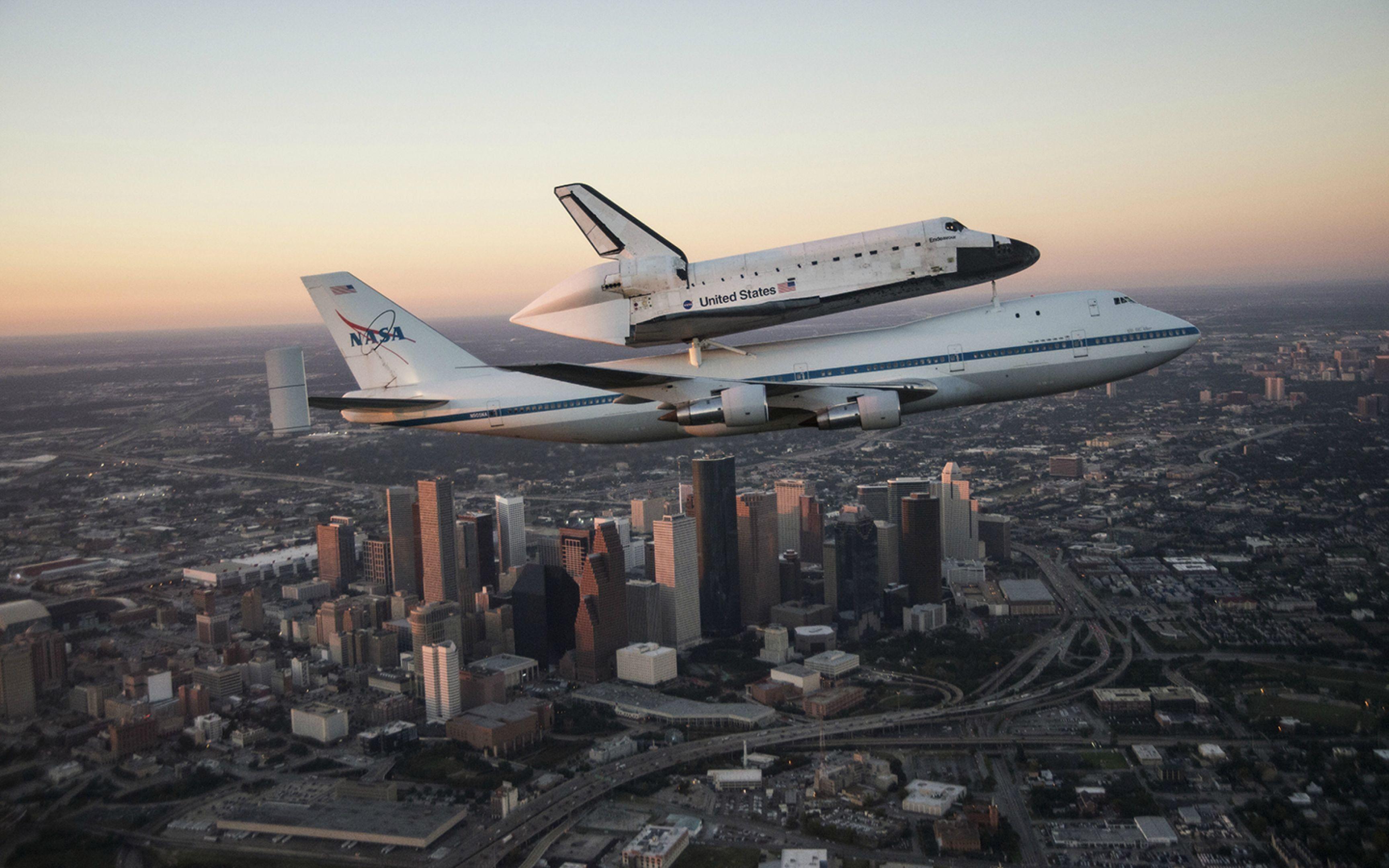 3456x2160 NASA Shuttle Airplane HD wallpaper