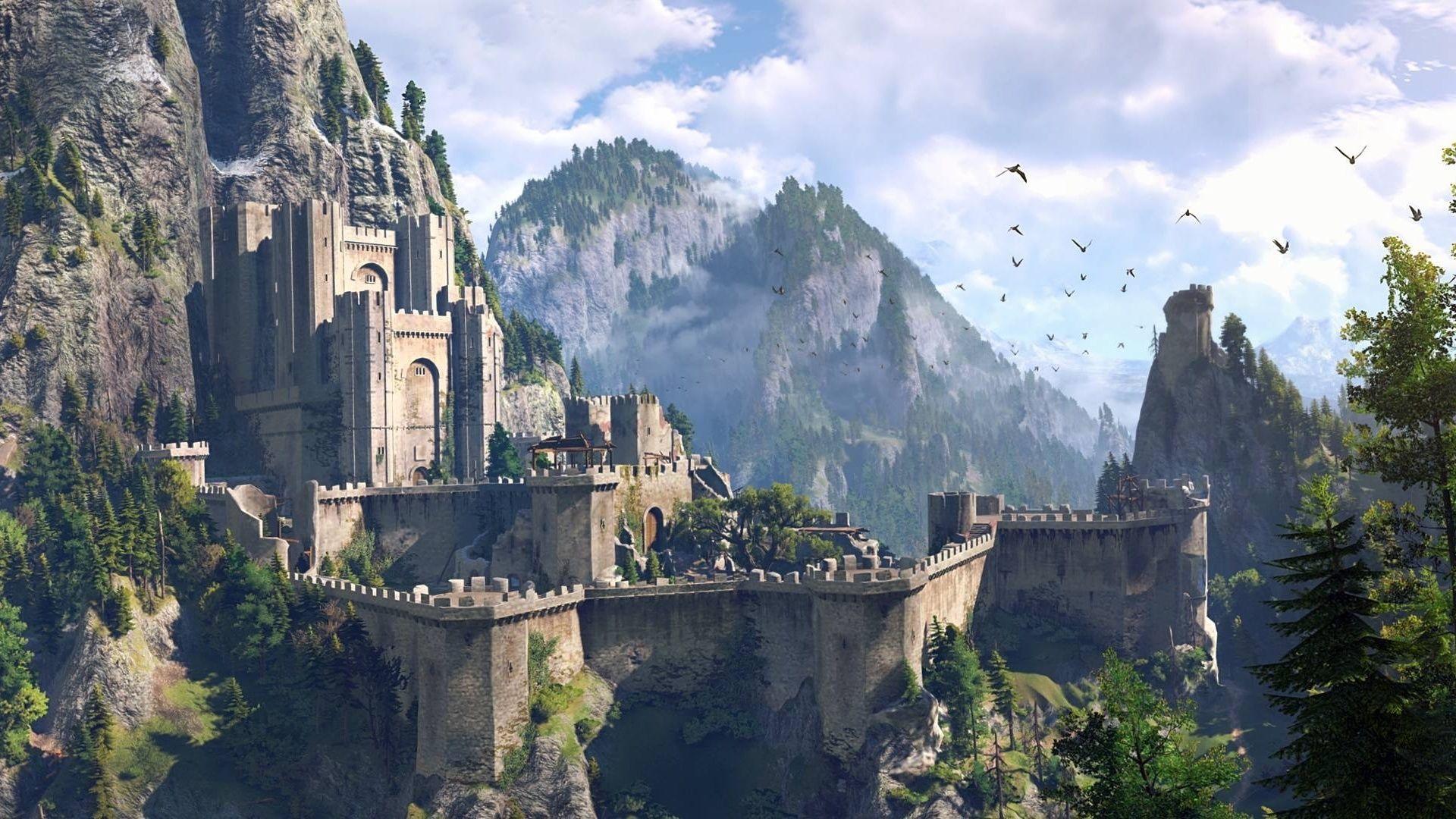 1920x1080 Photo The Witcher 3: Wild Hunt Fortification Kaer Morhen 1920x1080