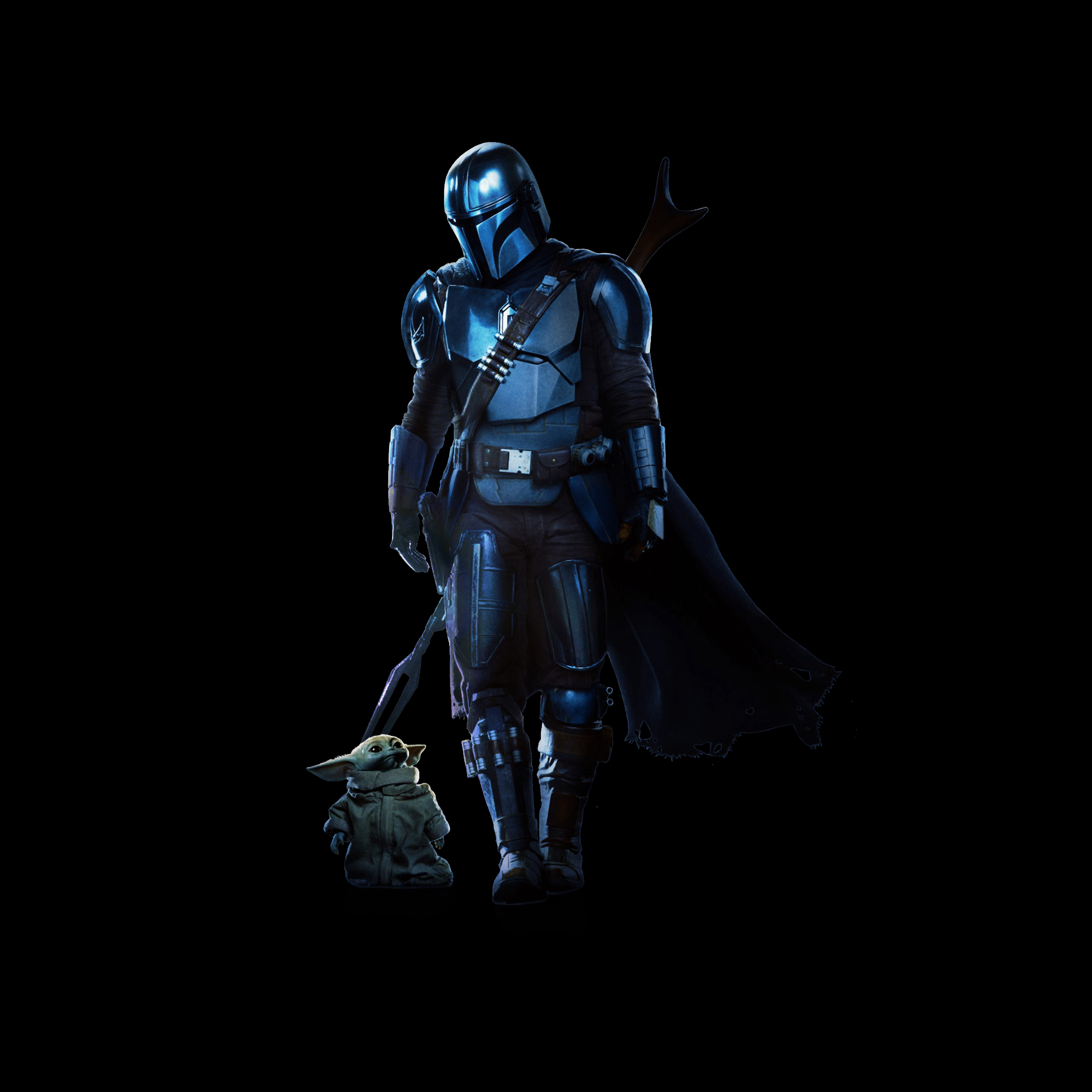 2560x2560 The Mandalorian 4K Wallpaper, Baby Yoda, The Child, Season Black Background, TV Series, Black Dark