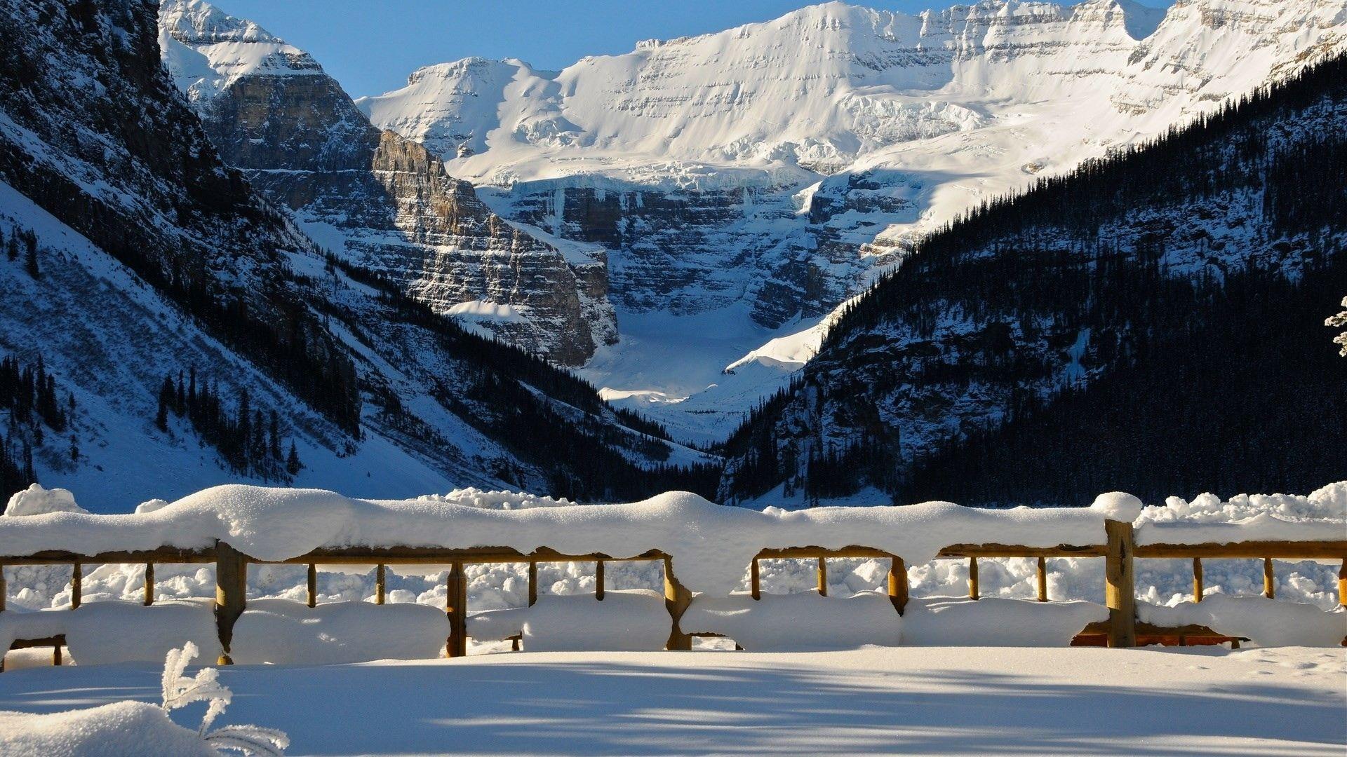 1920x1080 Mountains: Winter Colorado Big White Cold Sky Mountains Nature