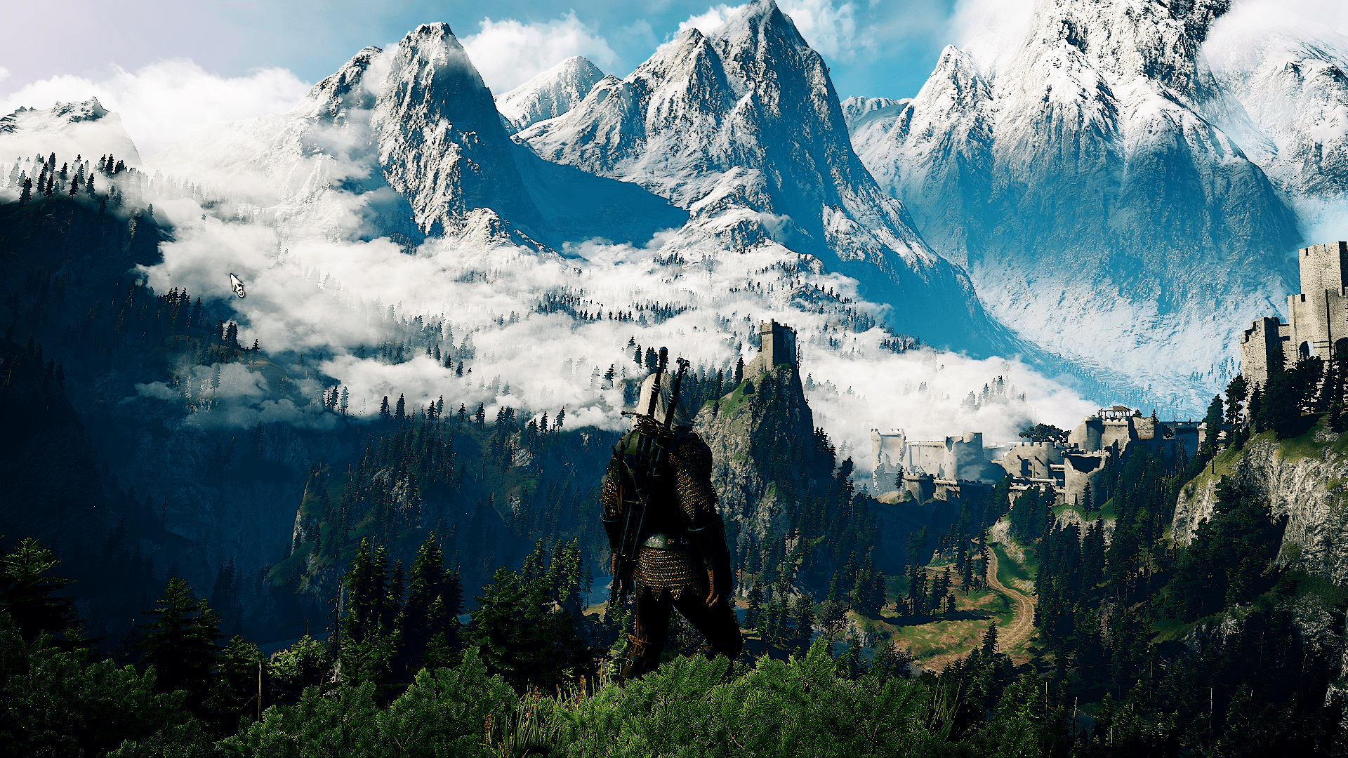 1920x1080 Just finished Witcher 3 and decided to explore Kaer Morhen area. Truly beautiful game