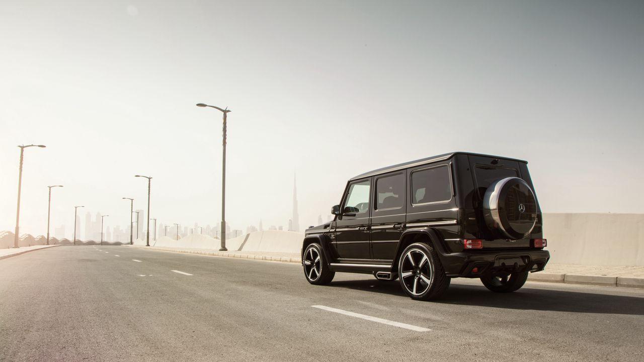 1280x720 Wallpaper Mercedes Benz, G Klasse, W Black, Rear View Hd, Picture, Image