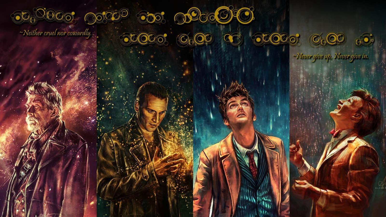 1600x900 Doctor Who, The Doctor, John Hurt, Christopher Eccleston, David