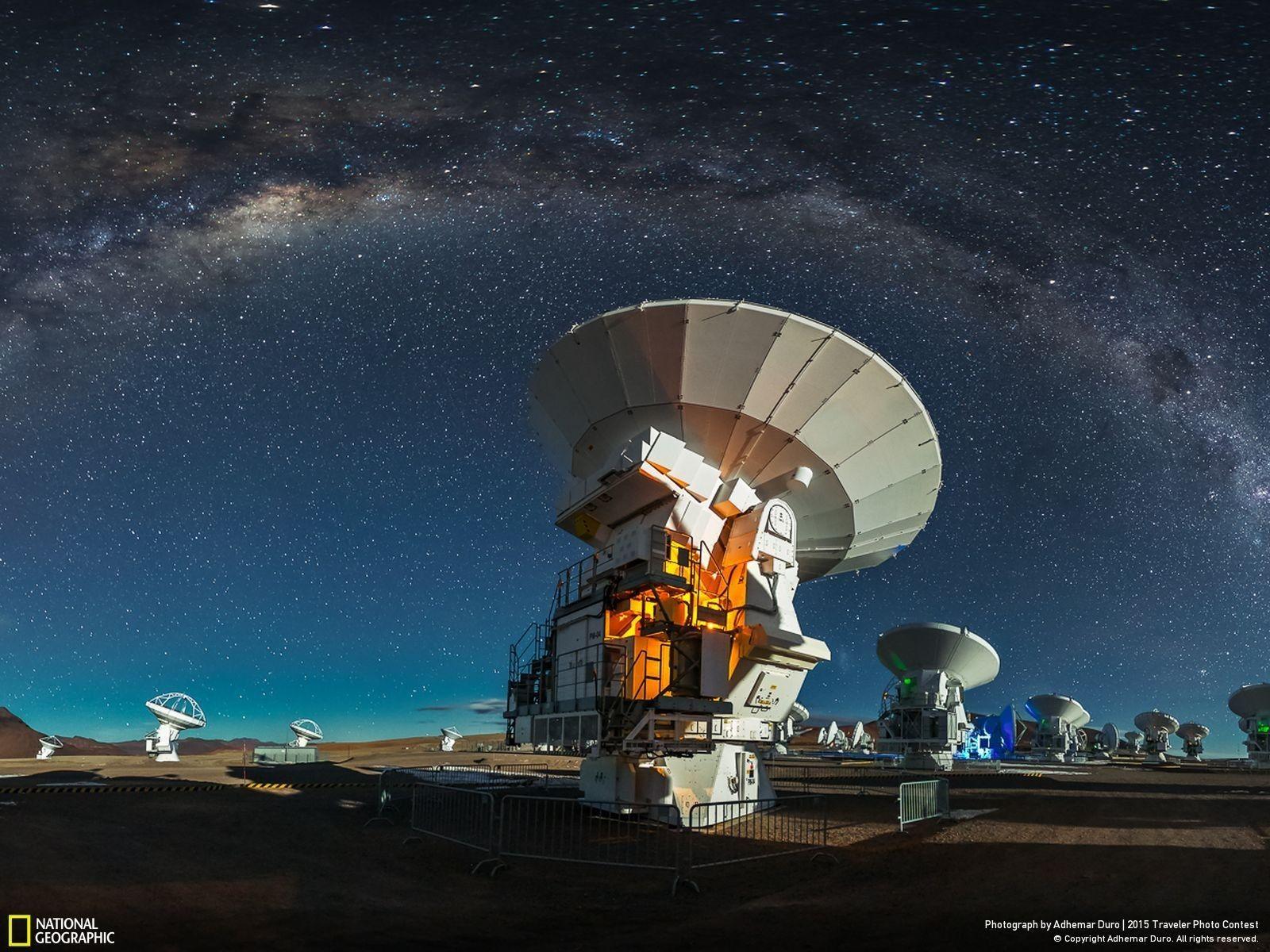 1600x1200 sky, Clouds, Landscape, Radio telescope, Chile Wallpaper HD / Desktop and Mobile Background