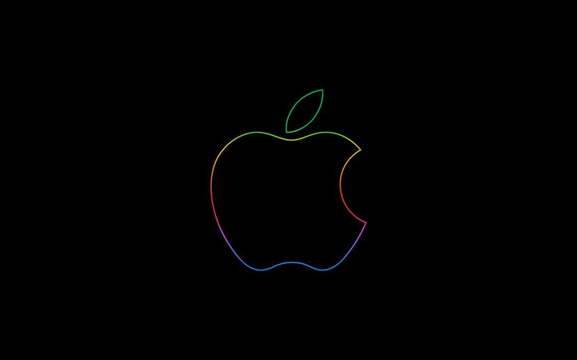 Small Black Apple Logo HD wallpaper