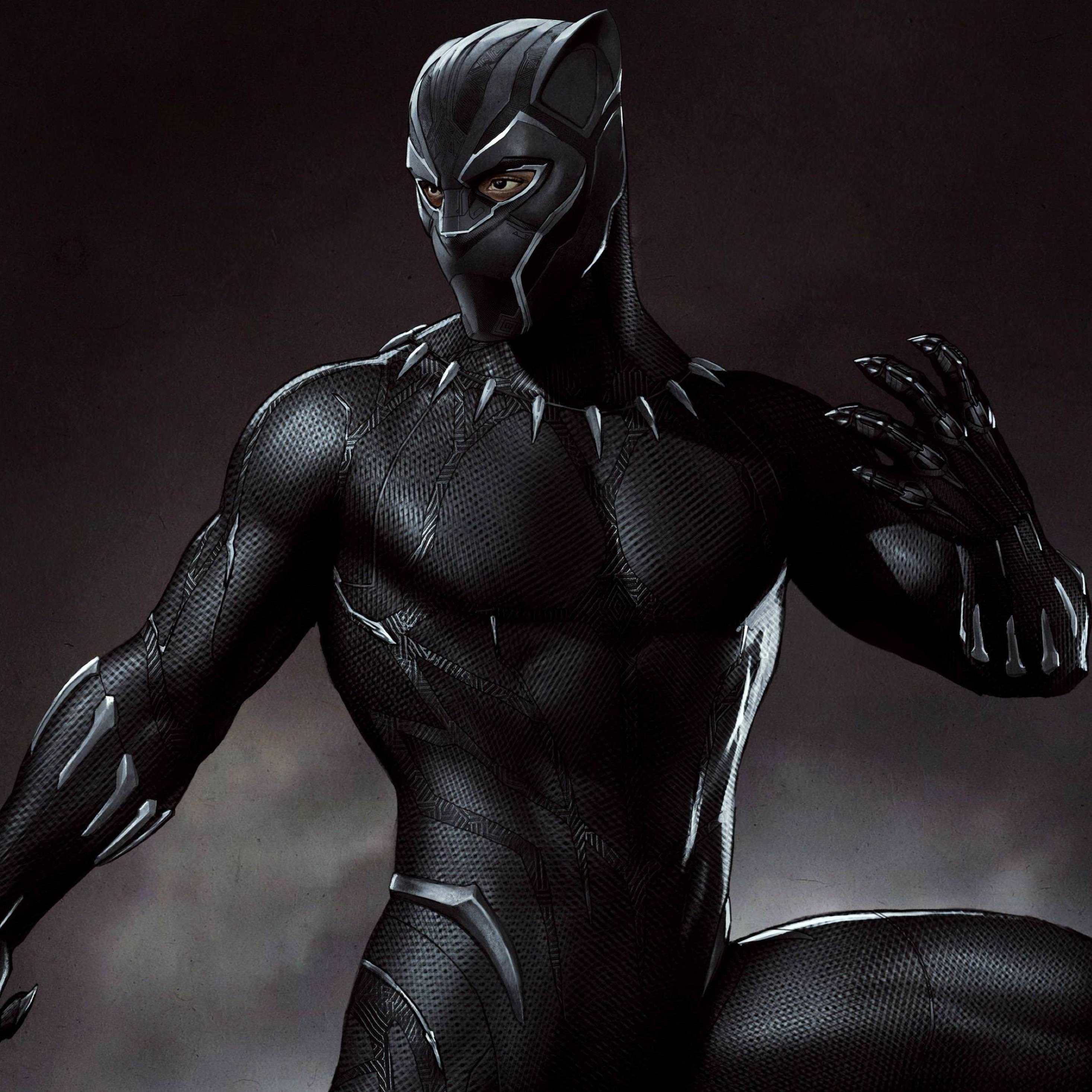 2932x2932 Black Panther Marvel Wallpaper