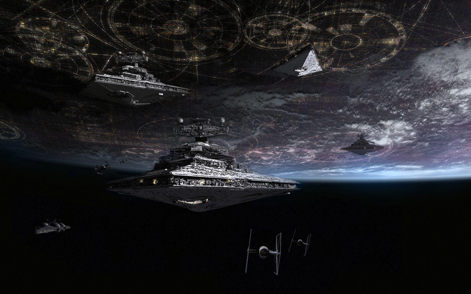 1920x1200 Imperial Navy Ships At Coruscant By Tony Dicker Wars Imperial Navy Artwork