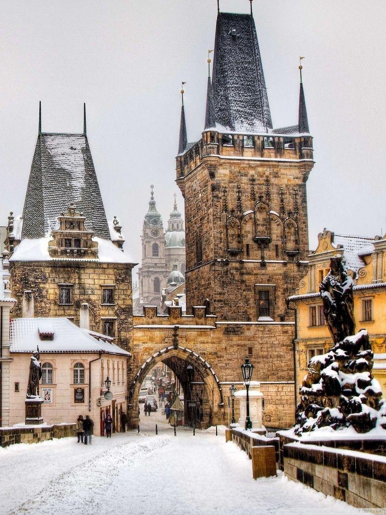 768x1024 Winter In Prague Ultra HD Desktop Background Wallpaper for : Multi Display, Dual Monitor