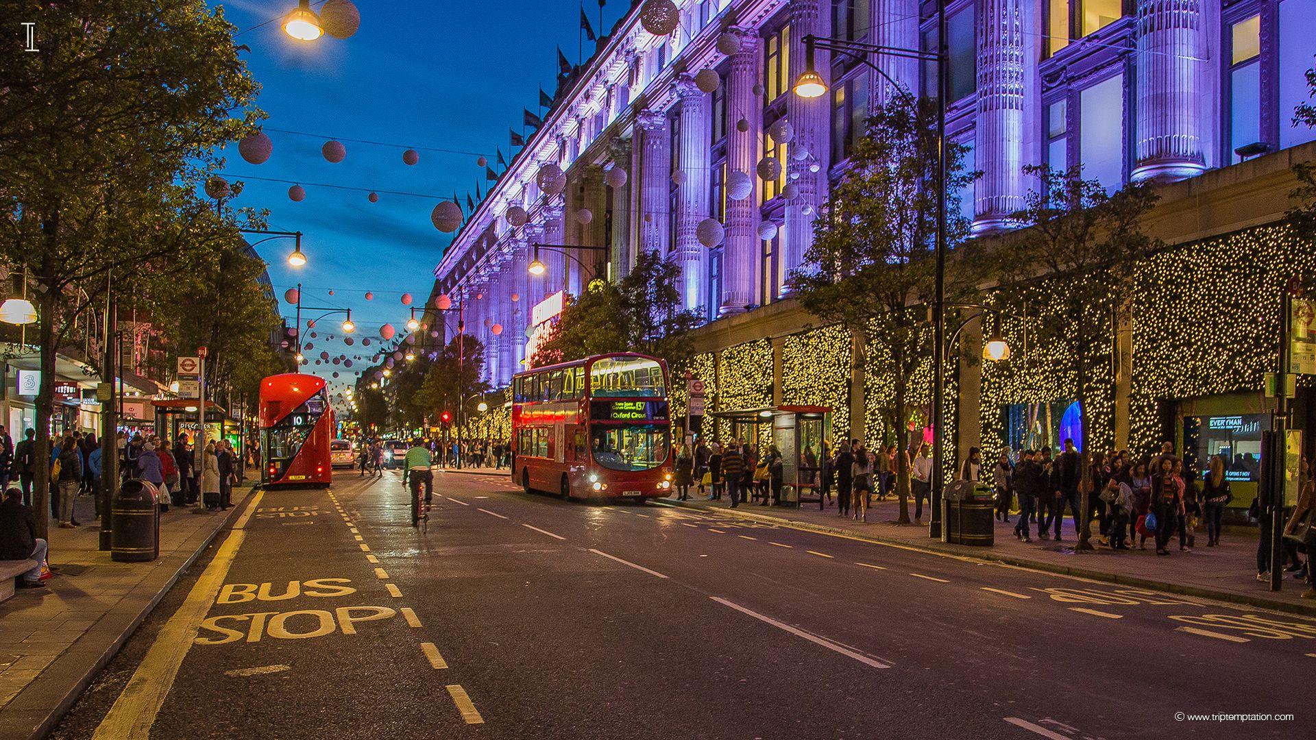 1920x1080 London Christmas Regent Street .