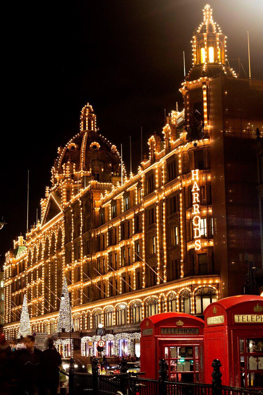 854x1280 Harrods London Christmas Lights .