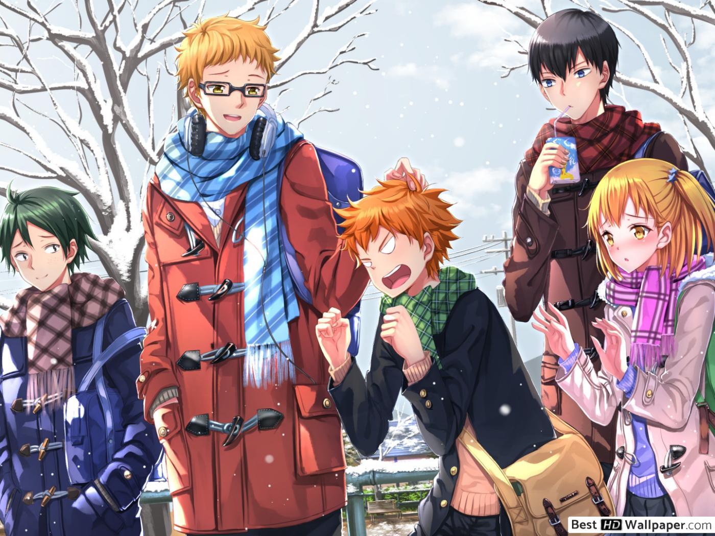 1400x1050 Cute Haikyuu Desktop Wallpaper