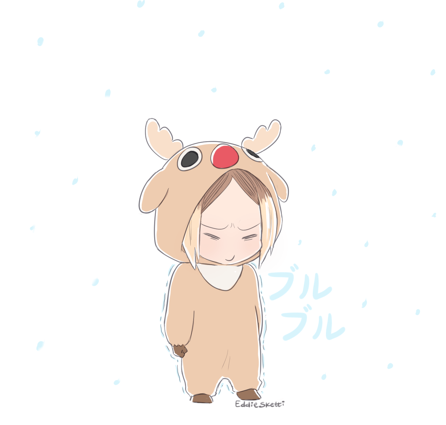 1508x1436 kozumekenma #haikyuu #nekoma #jworld #christmas #winter #HQ #reindeer #fanart #eddiesketti #kenma. Haikyuu anime, Kenma kozume, Kenma