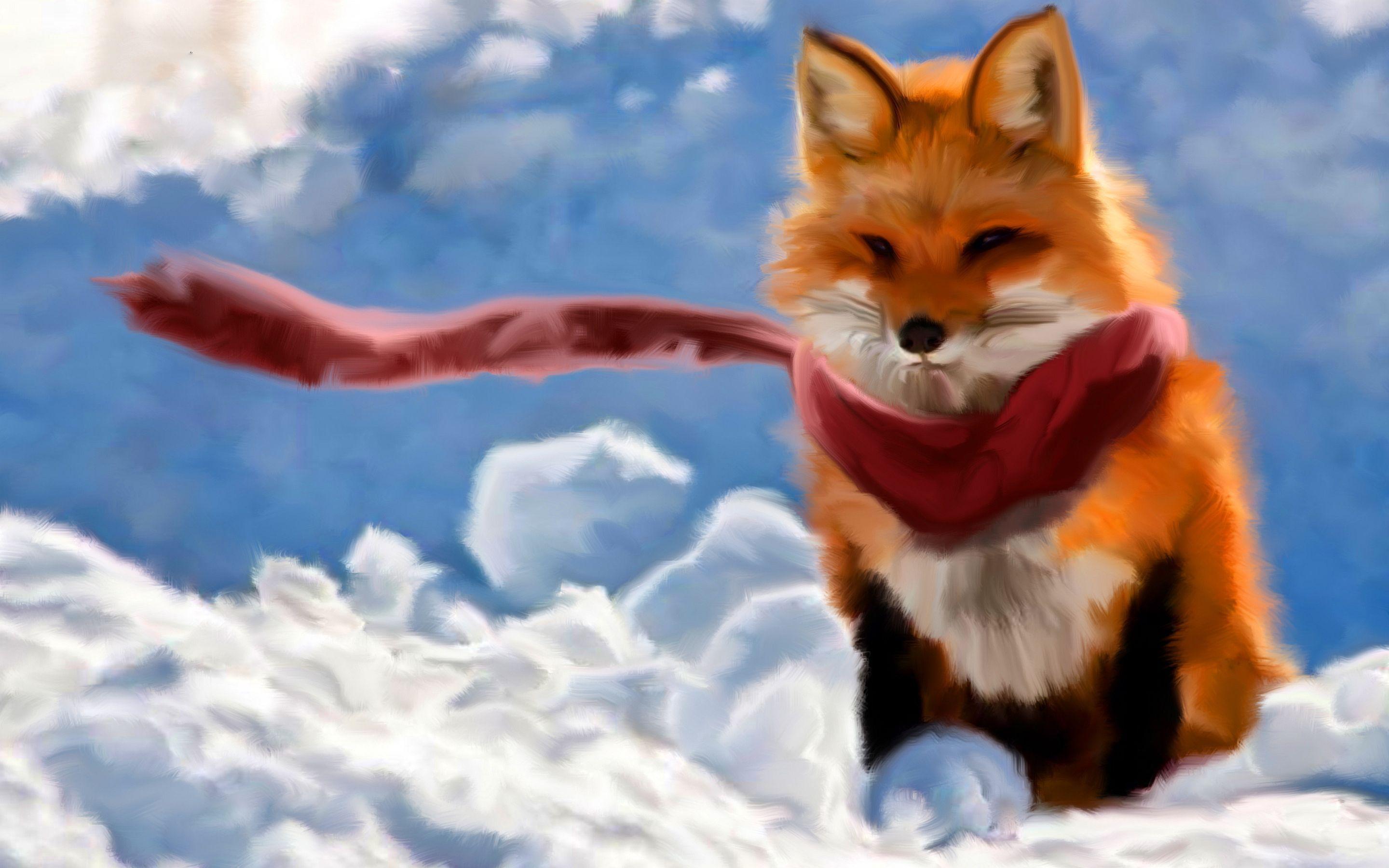 Christmas Fox Wallpapers - Top Free Christmas Fox Backgrounds ...