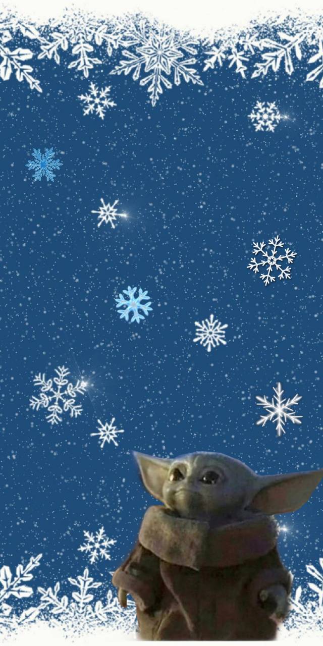 640x1280 Christmas baby yoda wallpaper