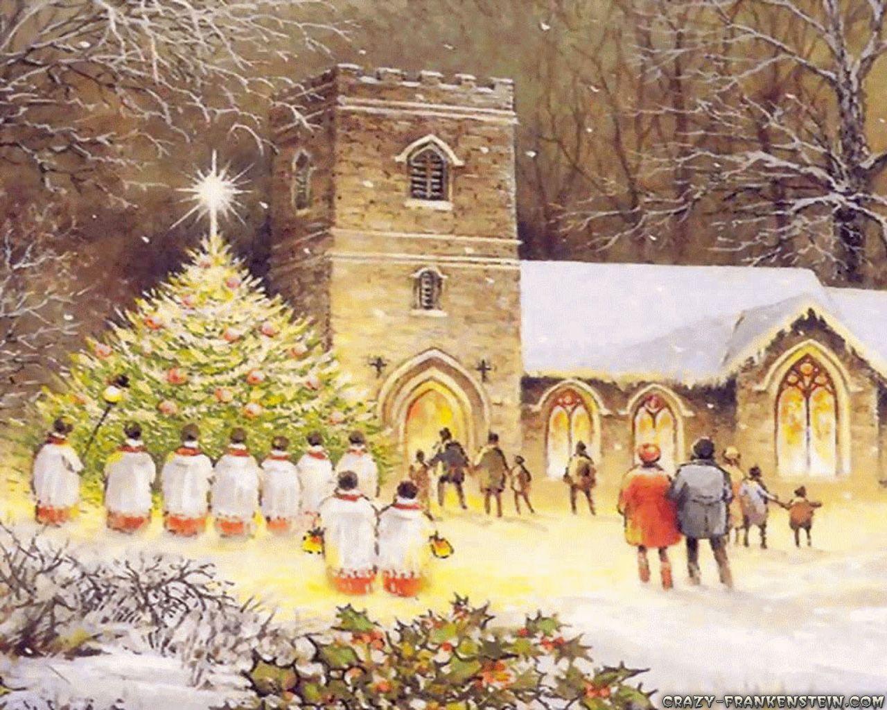 1280x1024 Old Fashioned Traditional Christmas