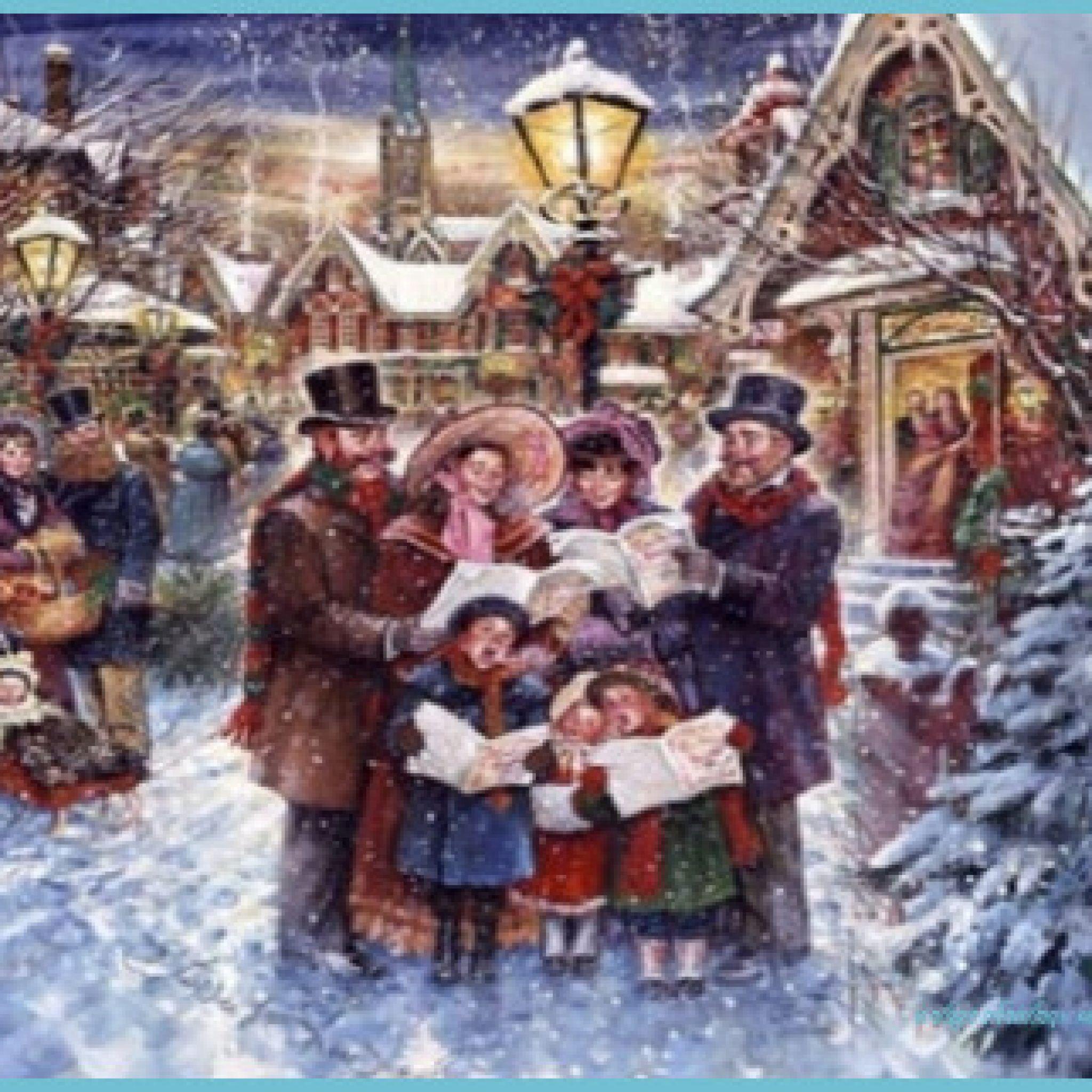 2048x2048 Winter Scene Vintage Christmas & Abstract Background christmas wallpaper