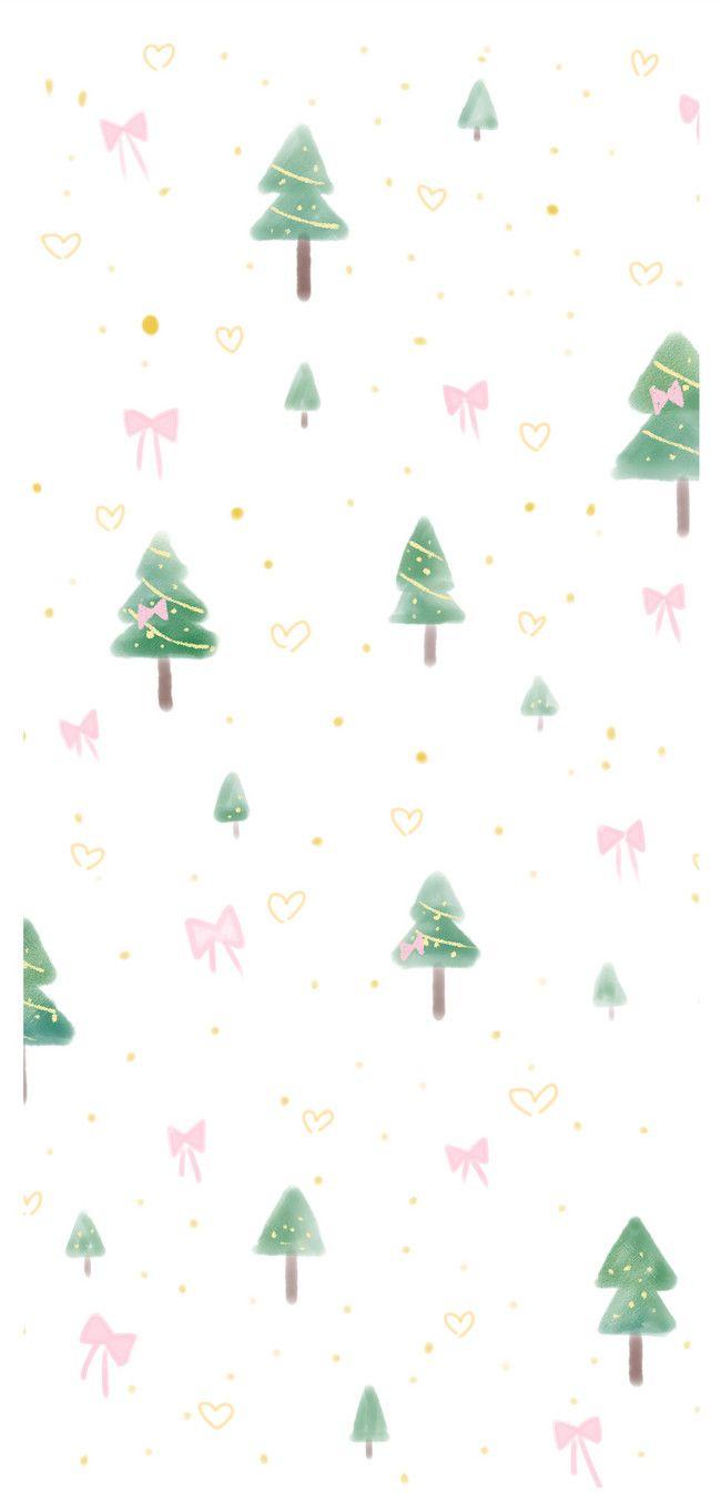 650x1361 Watercolor Christmas Tree Mobile Wallpaper Background Image Free Download 400861343