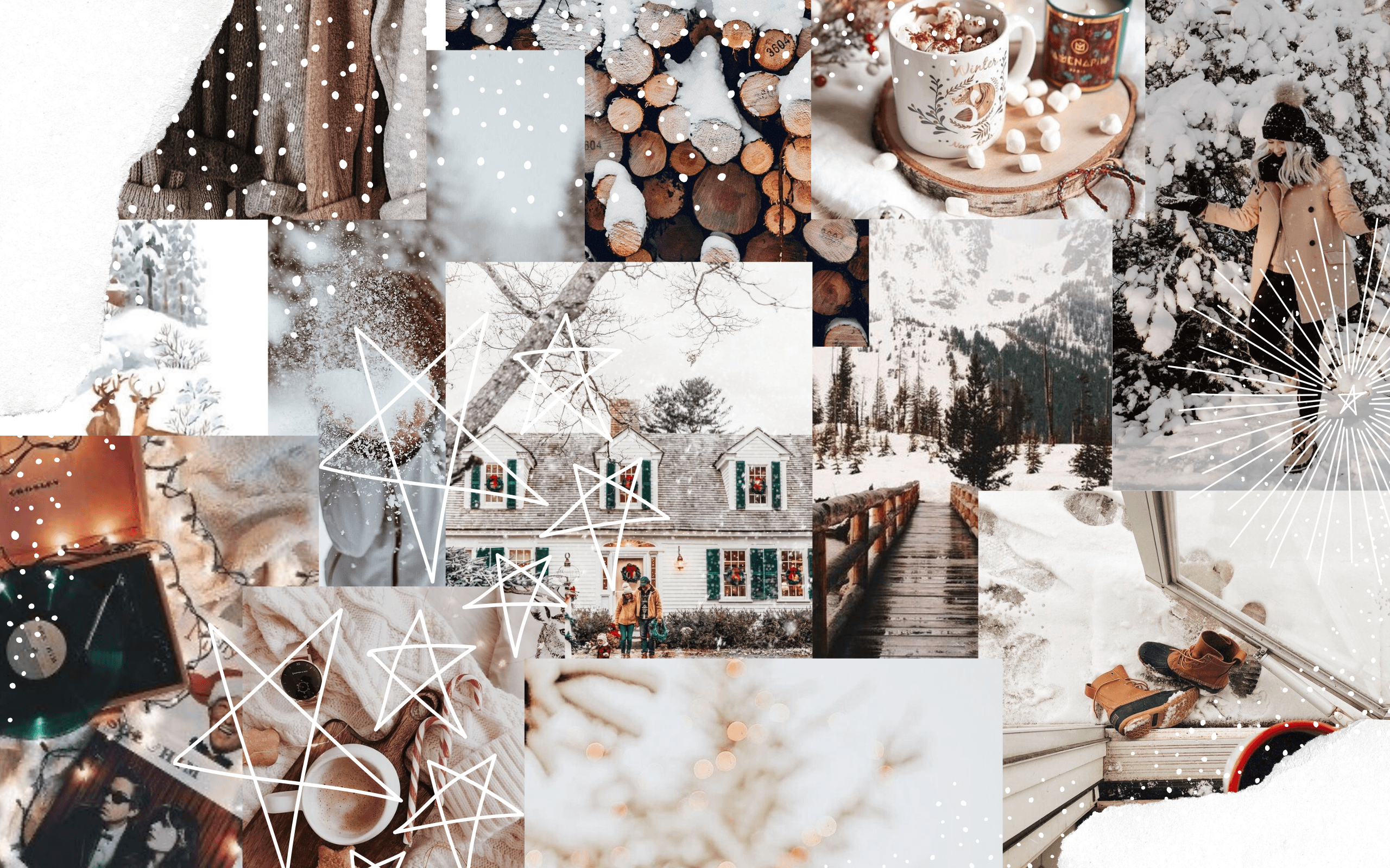 Aesthetic Christmas Collage Desktop Wallpapers  WallpaperSafari  Christmas  wallpaper ipad Christmas desktop wallpaper Cute laptop wallpaper