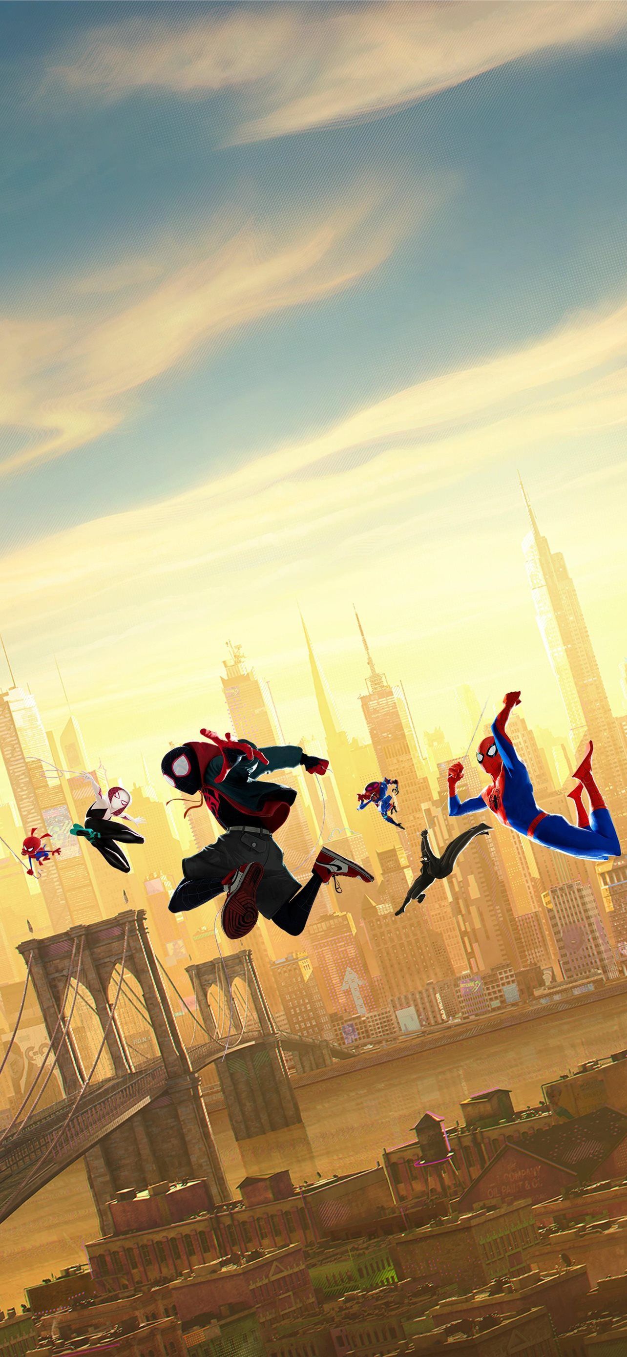 1284x2778 spider man into the spider verse iPhone Wallpaper Free Download