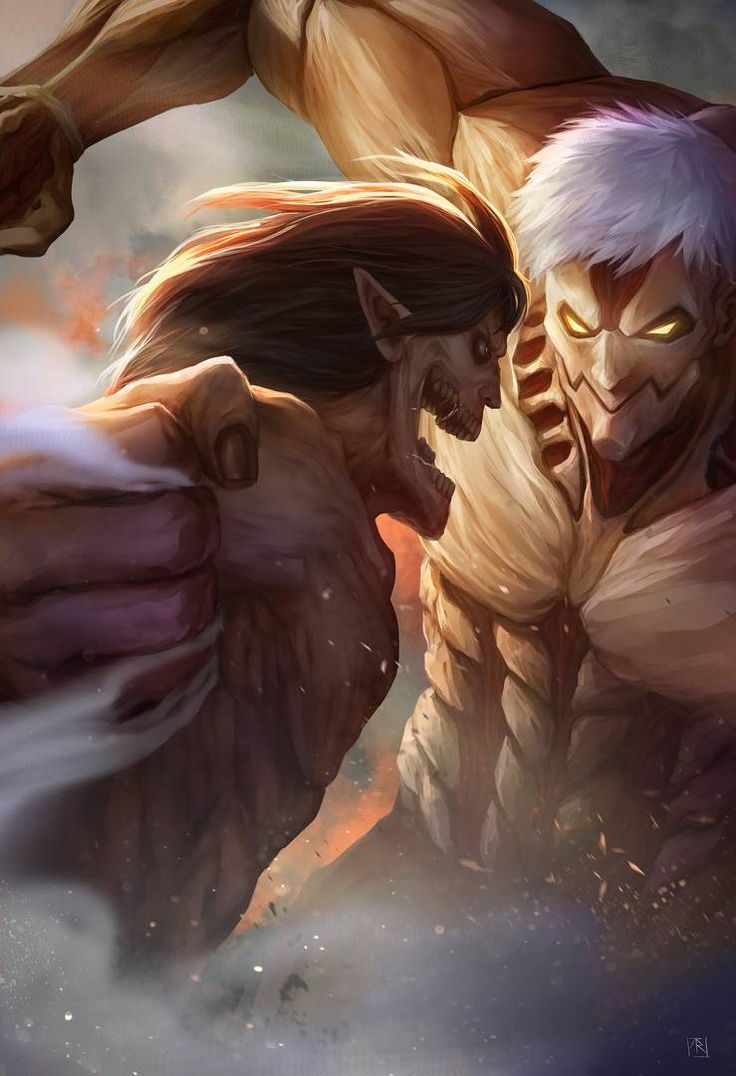 736x1076 Eren Vs Reiner Commision By Blackhood Art