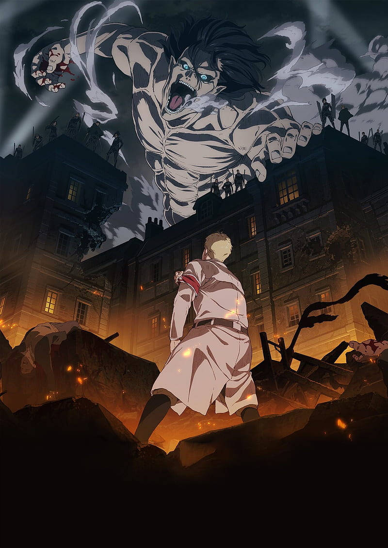 800x1130 Download Eren Attacking Reiner Wallpaper