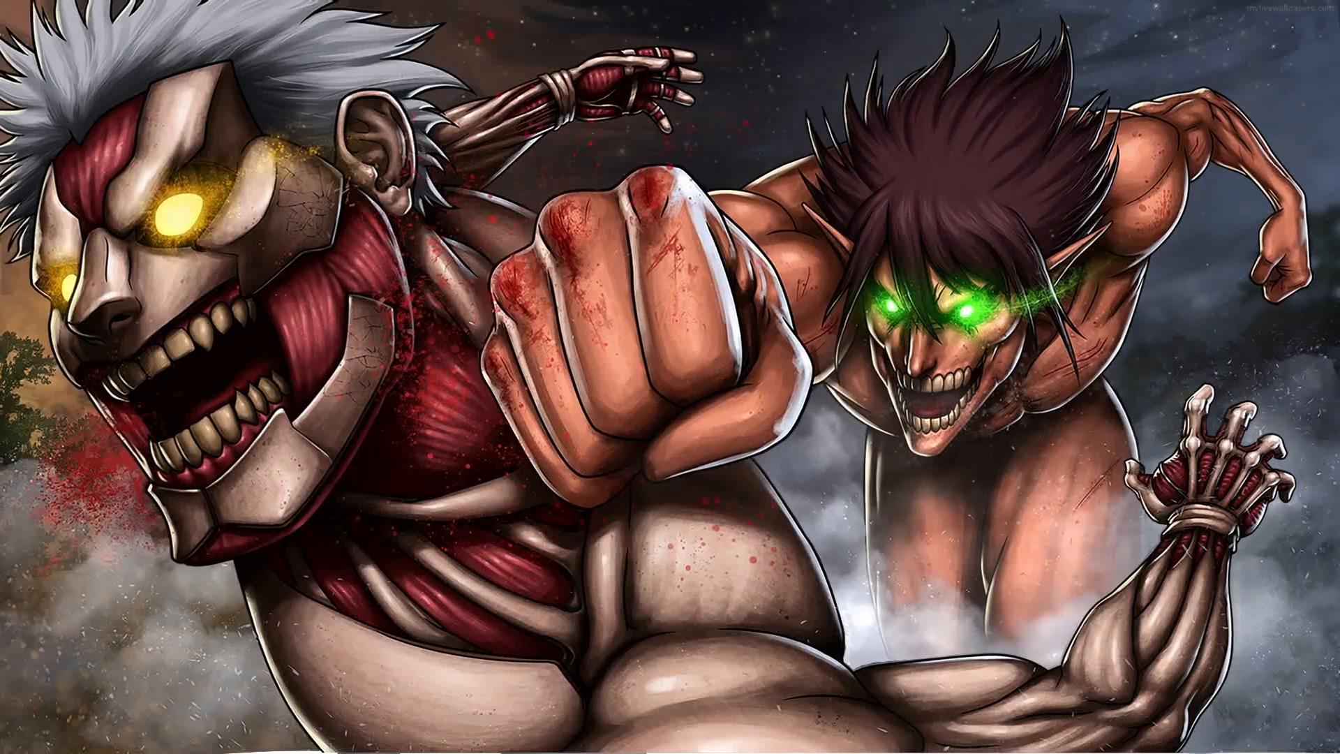 1920x1080 Eren vs Reiner Live Wallpaper