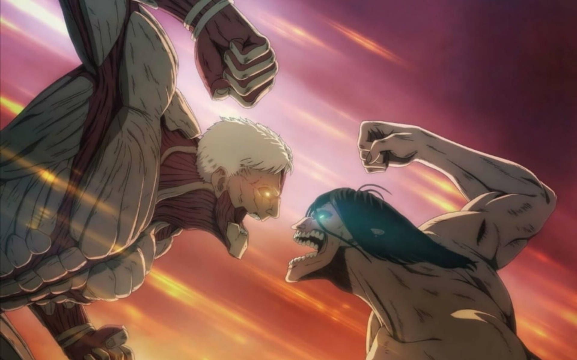 1920x1200 Download Eren Yeager Vs. Reiner Braun Wallpaper
