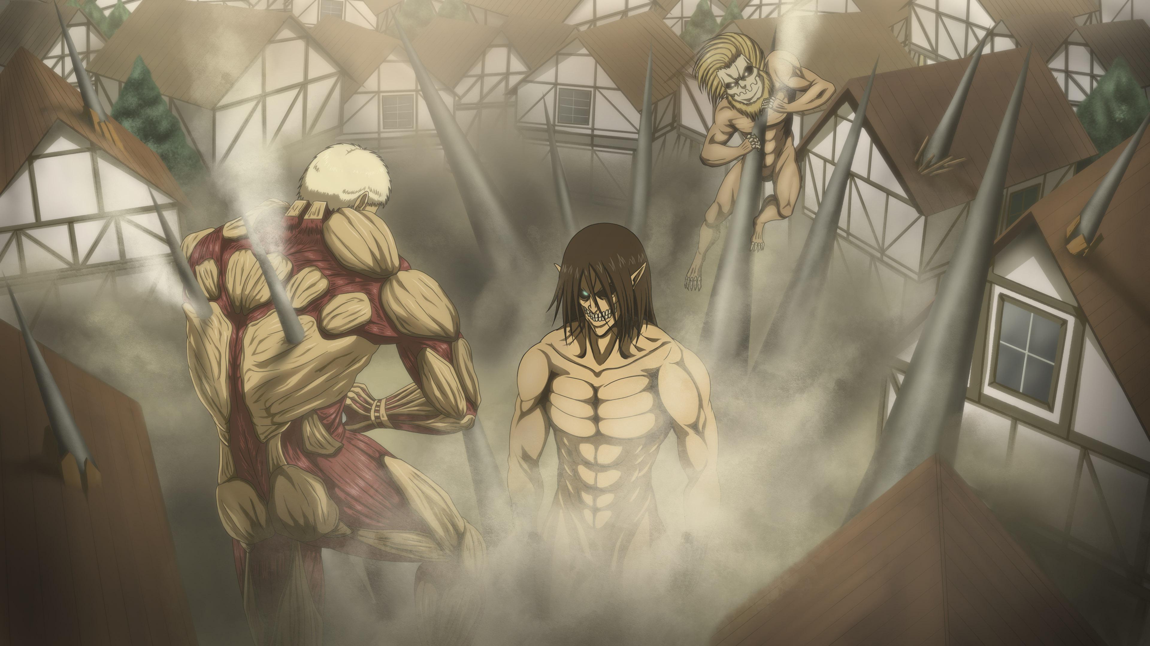 3840x2160 Eren vs Reiner Part 3 Mappa Style (by me)