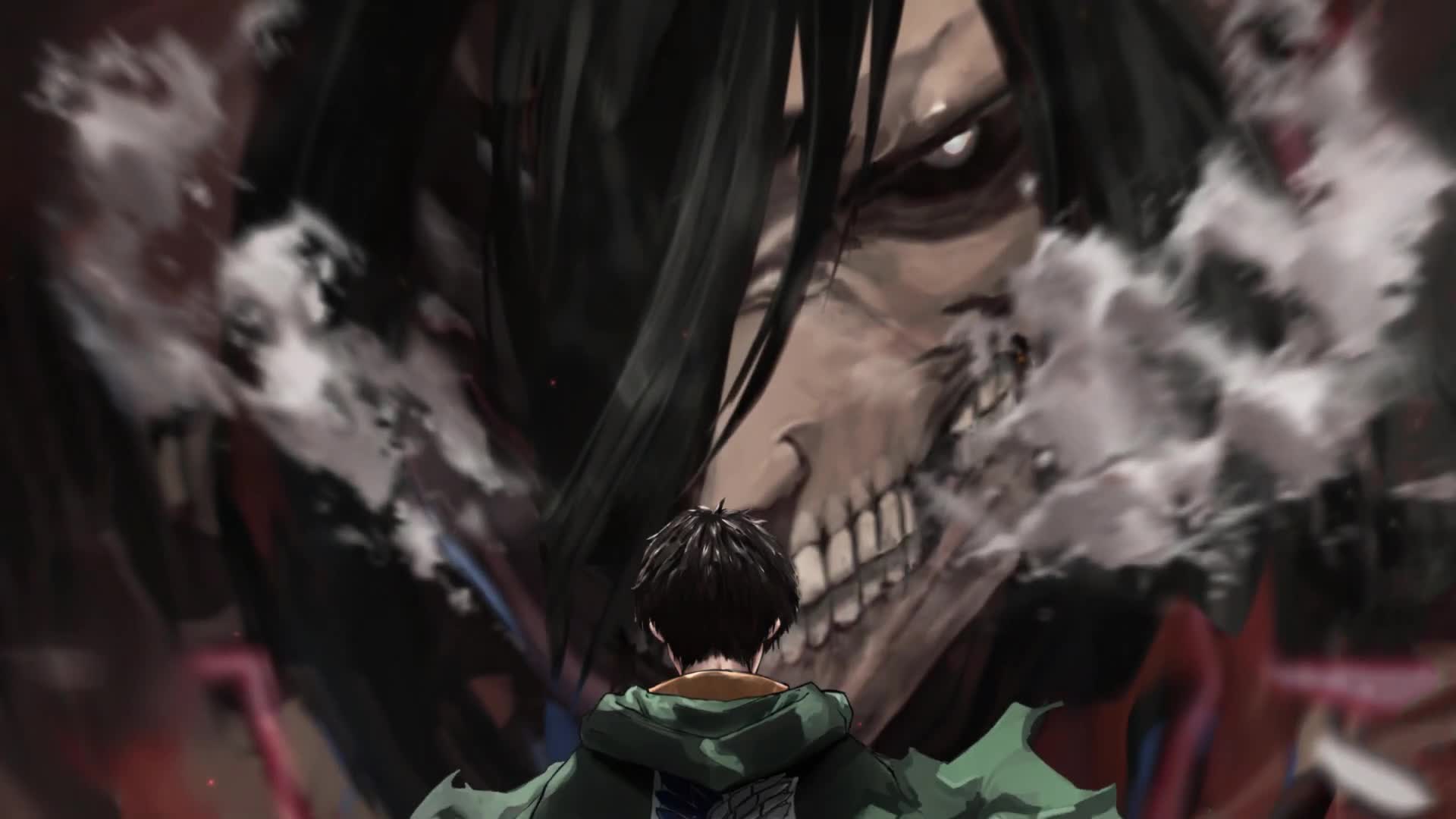1920x1080 Cool Eren vs Reiner Attack on Titan 4K Live Wallpaper