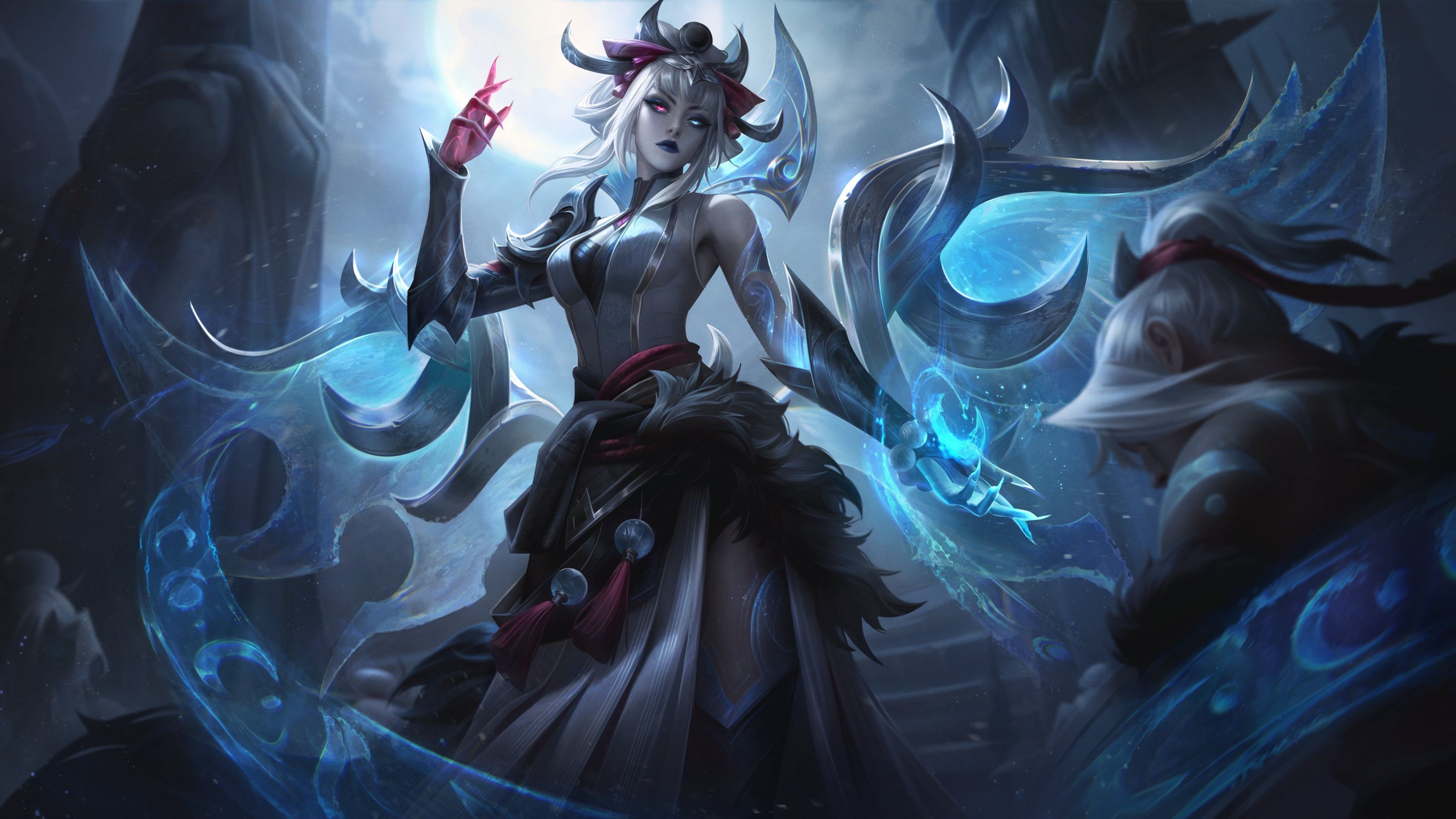 3840x2160 Snow Moon Morgana Wallpaper 4K, League of Legends