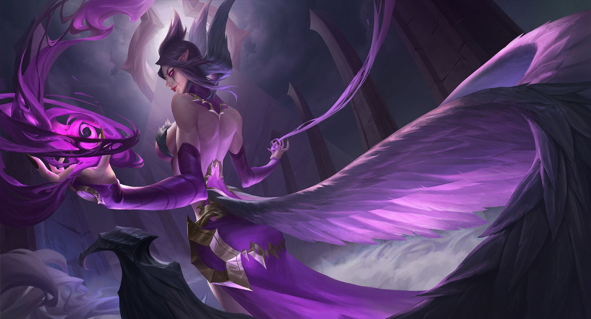 2000x1080 Download Morgana (League Of Legends) Video Game League Of Legends HD Wallpaper
