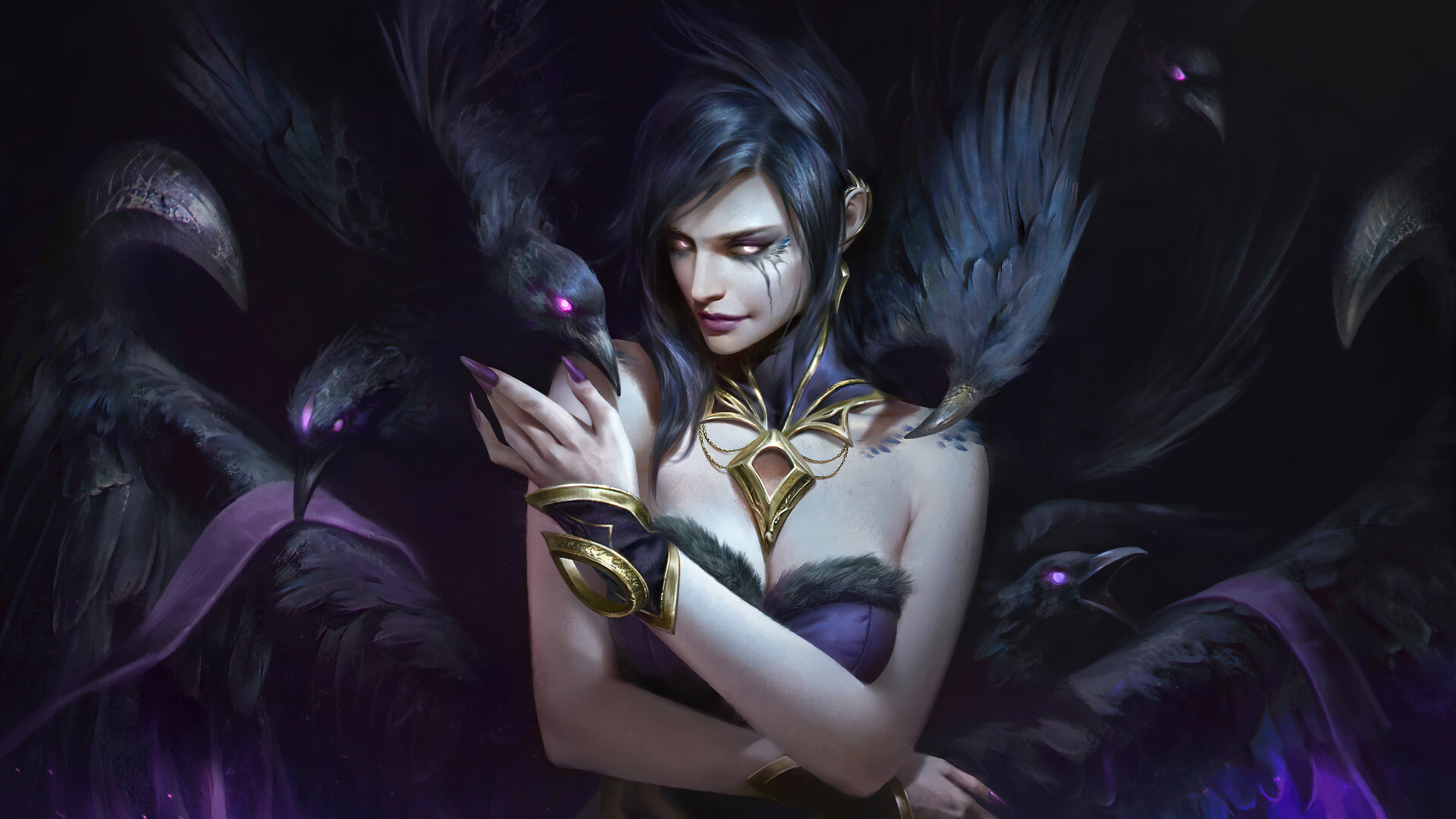3840x2160 Morgana League of Legends Fan Art Wallpaper 4K for Desktop
