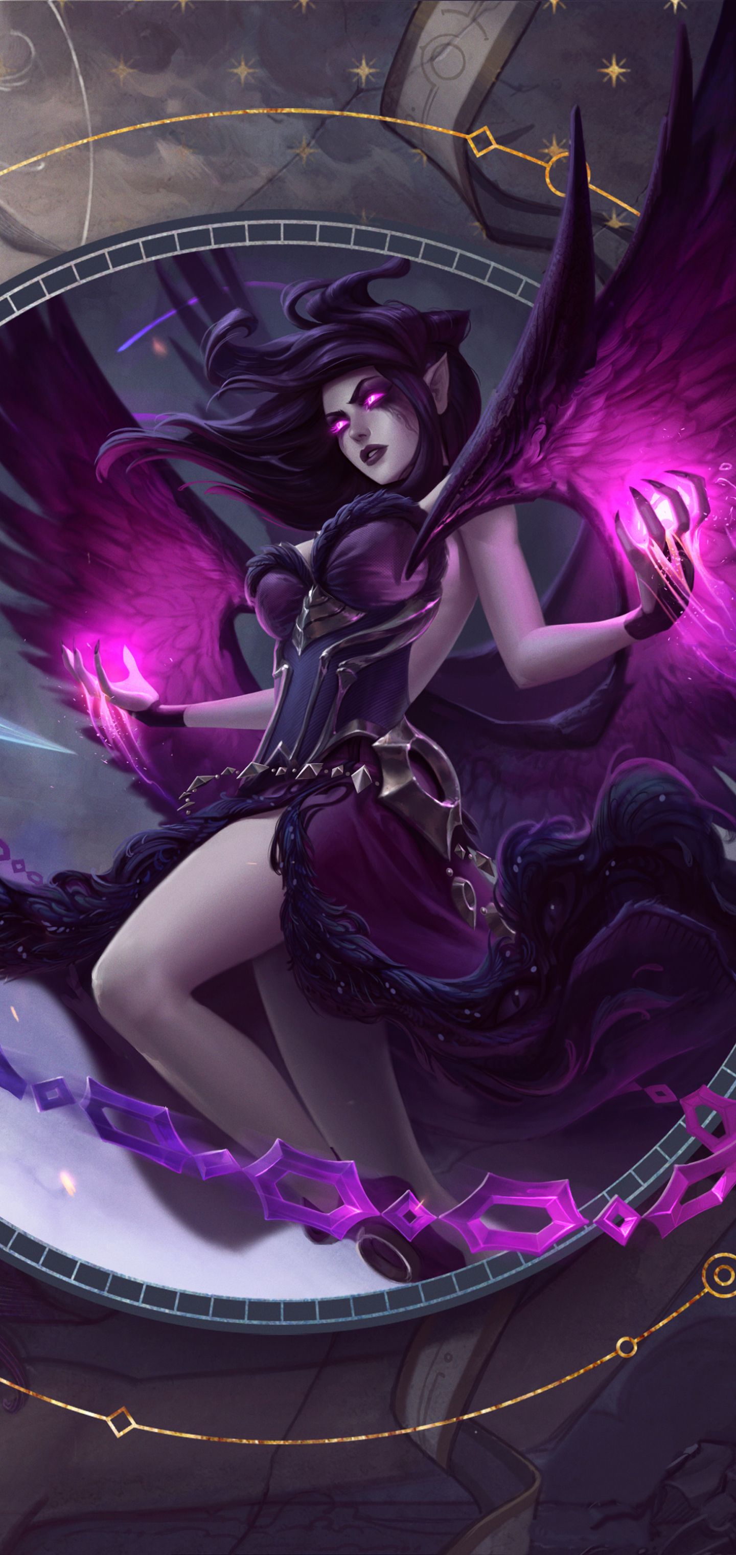 1440x3040 Phone wallpaper: Video Game, League Of Legends, Morgana (League Of Legends) 1335149