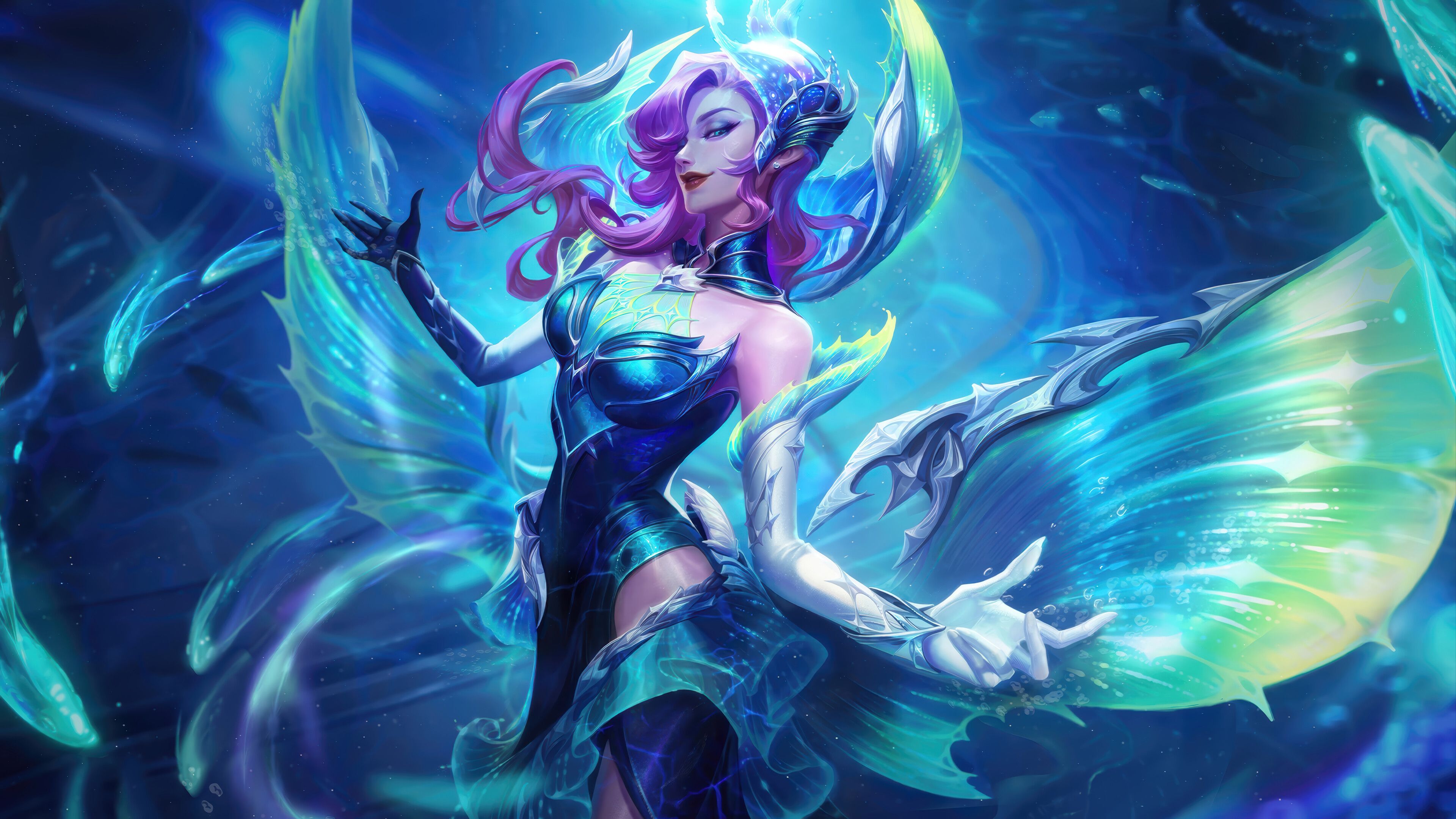3840x2160 Morgana Cryptic Depth Skin LoL Splash Art Wallpaper 4K 8K HD PC