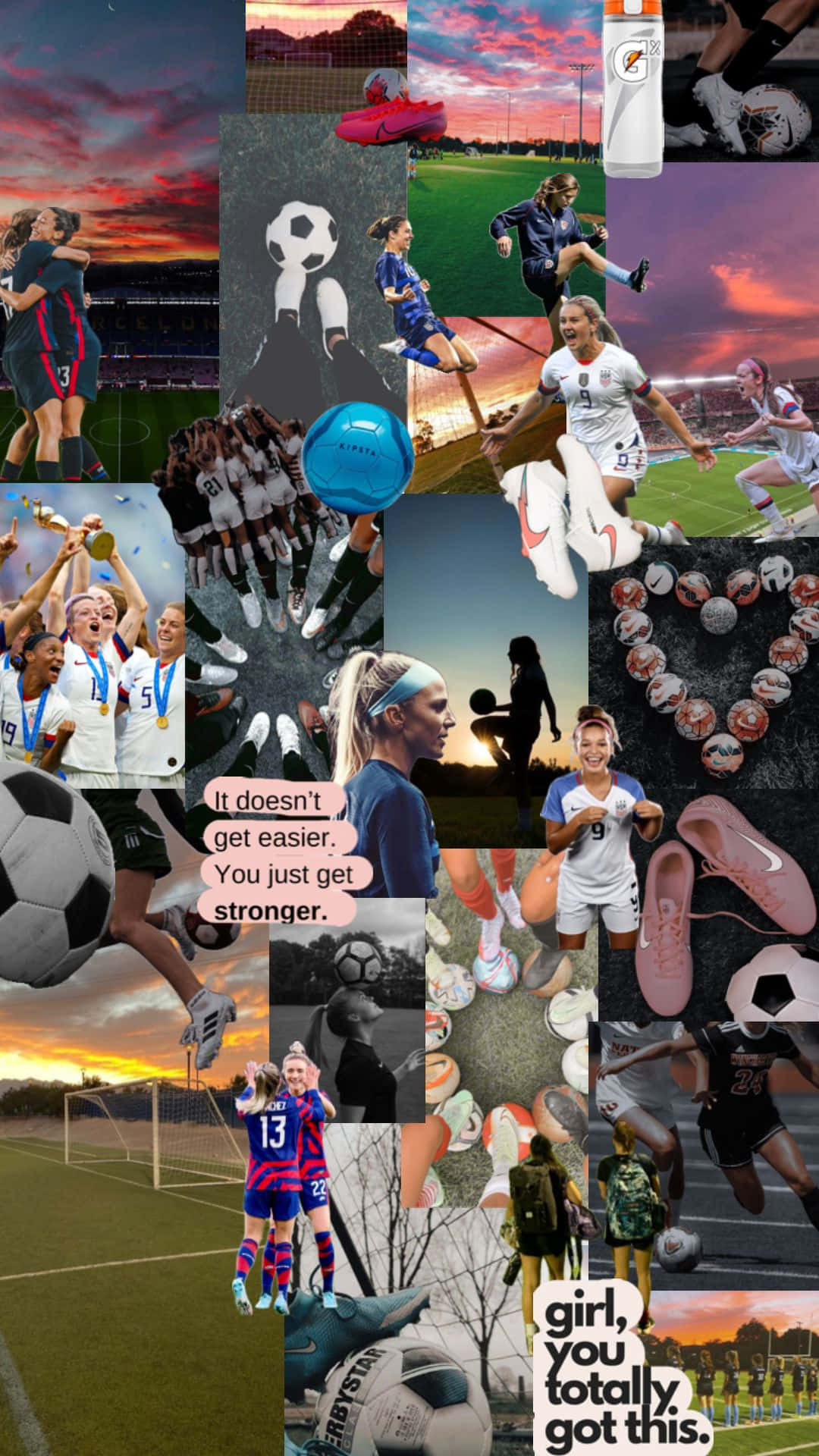 1080x1920 Download Dynamic Womens Sports Collage Wallpaper